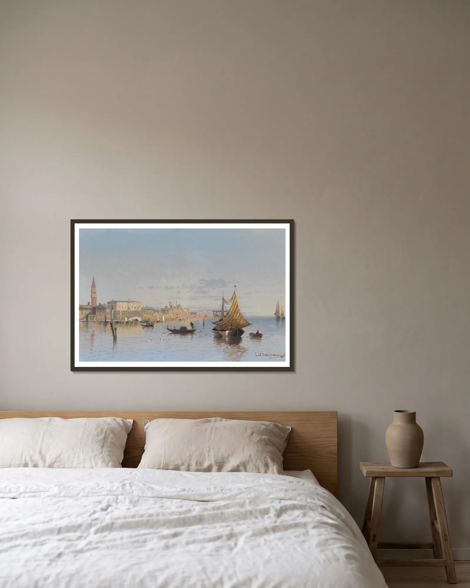 Blick auf Venedig av Karl Kaufmann inramad på en vägg