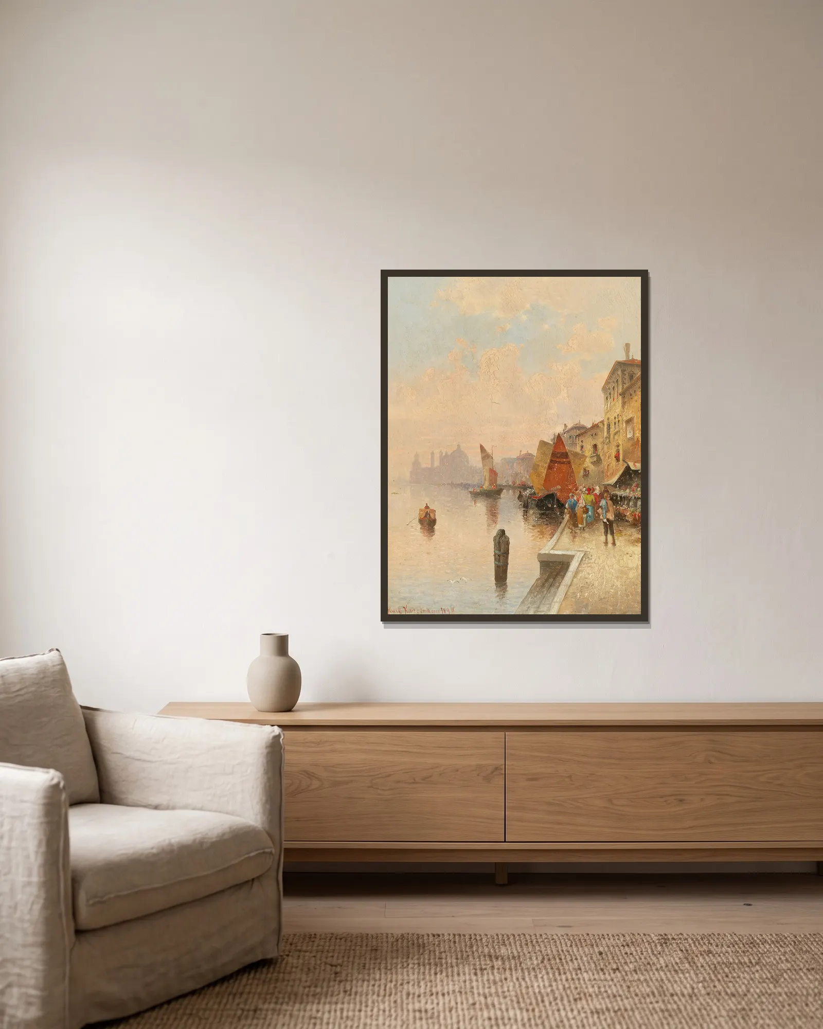La Giudecca, Venice av Karl Kaufmann inramad på en vägg