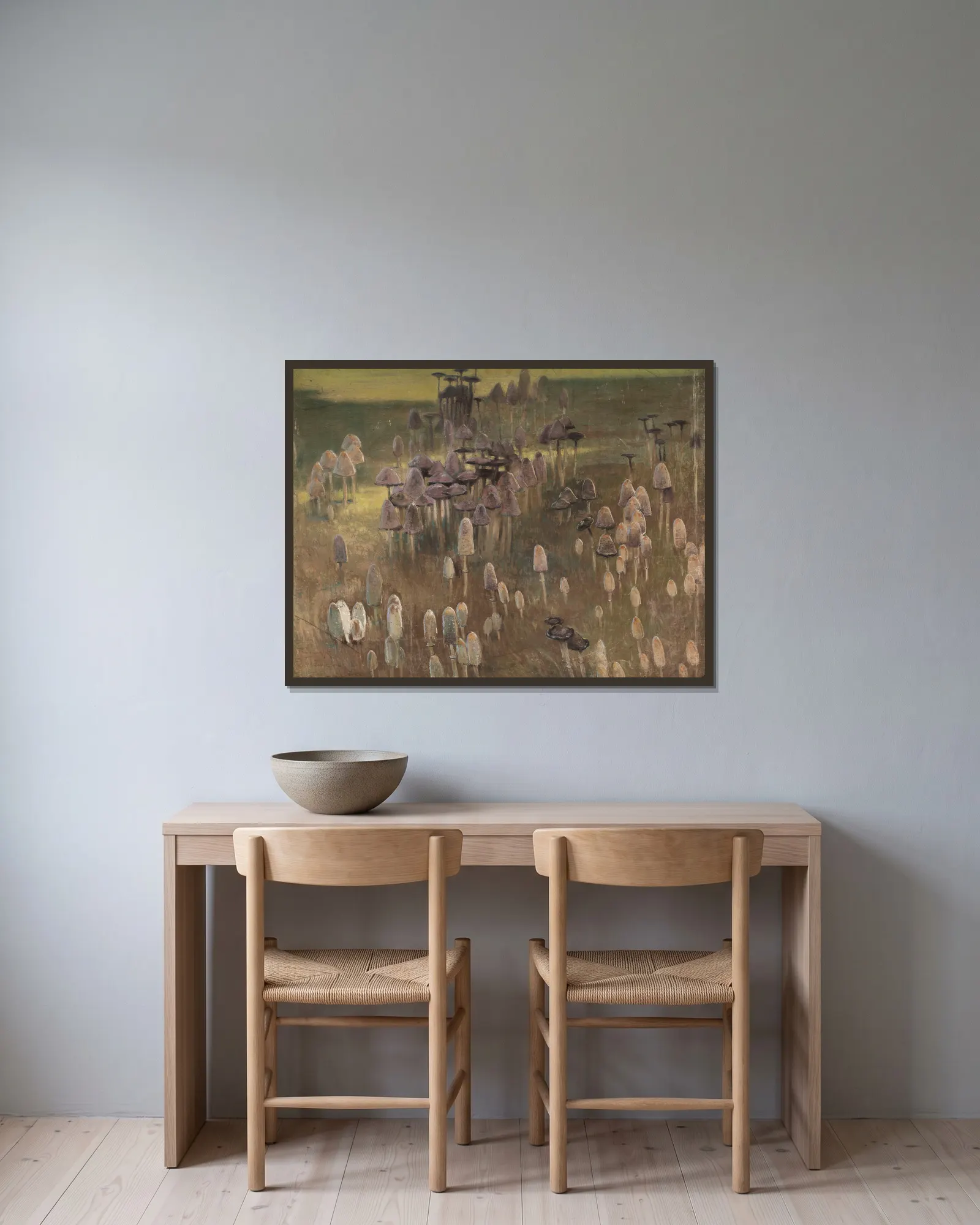 Autumn flora av Kazimierz Stabrowski inramad på en vägg