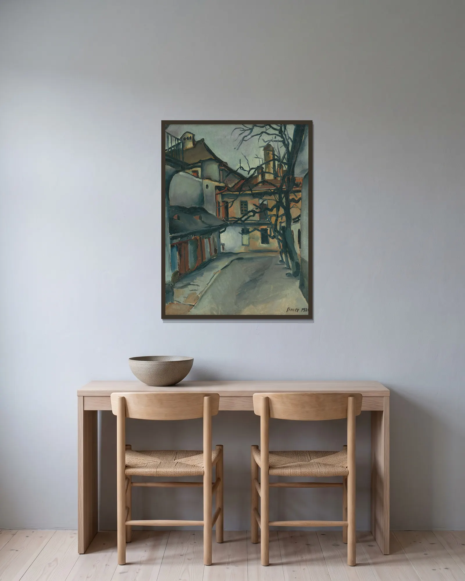 Zo starých Košíc av Konštantín Bauer inramad på en vägg