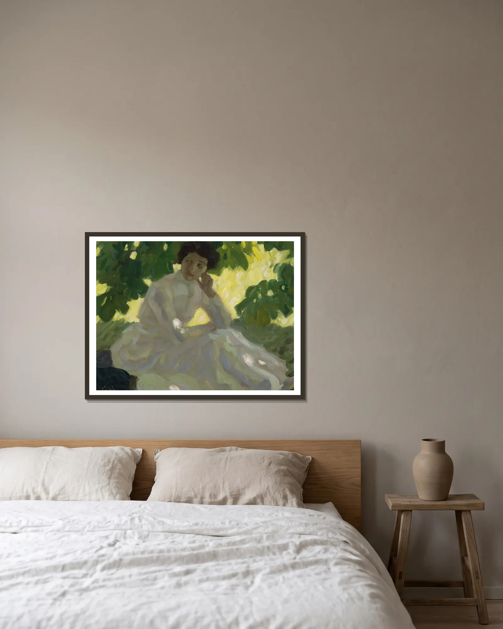 Heißer Tag av Leo Putz inramad på en vägg