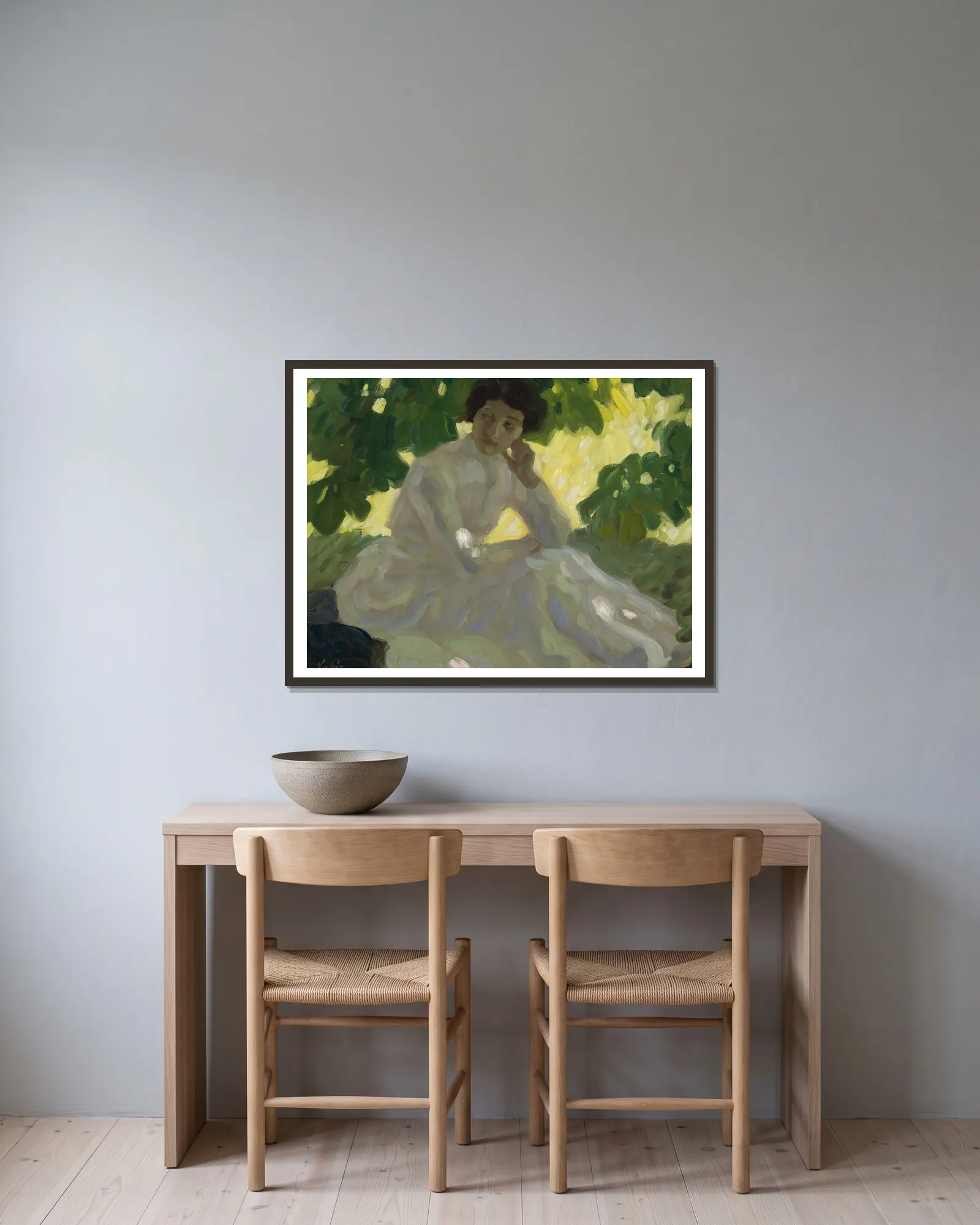 Heißer Tag av Leo Putz inramad på en vägg