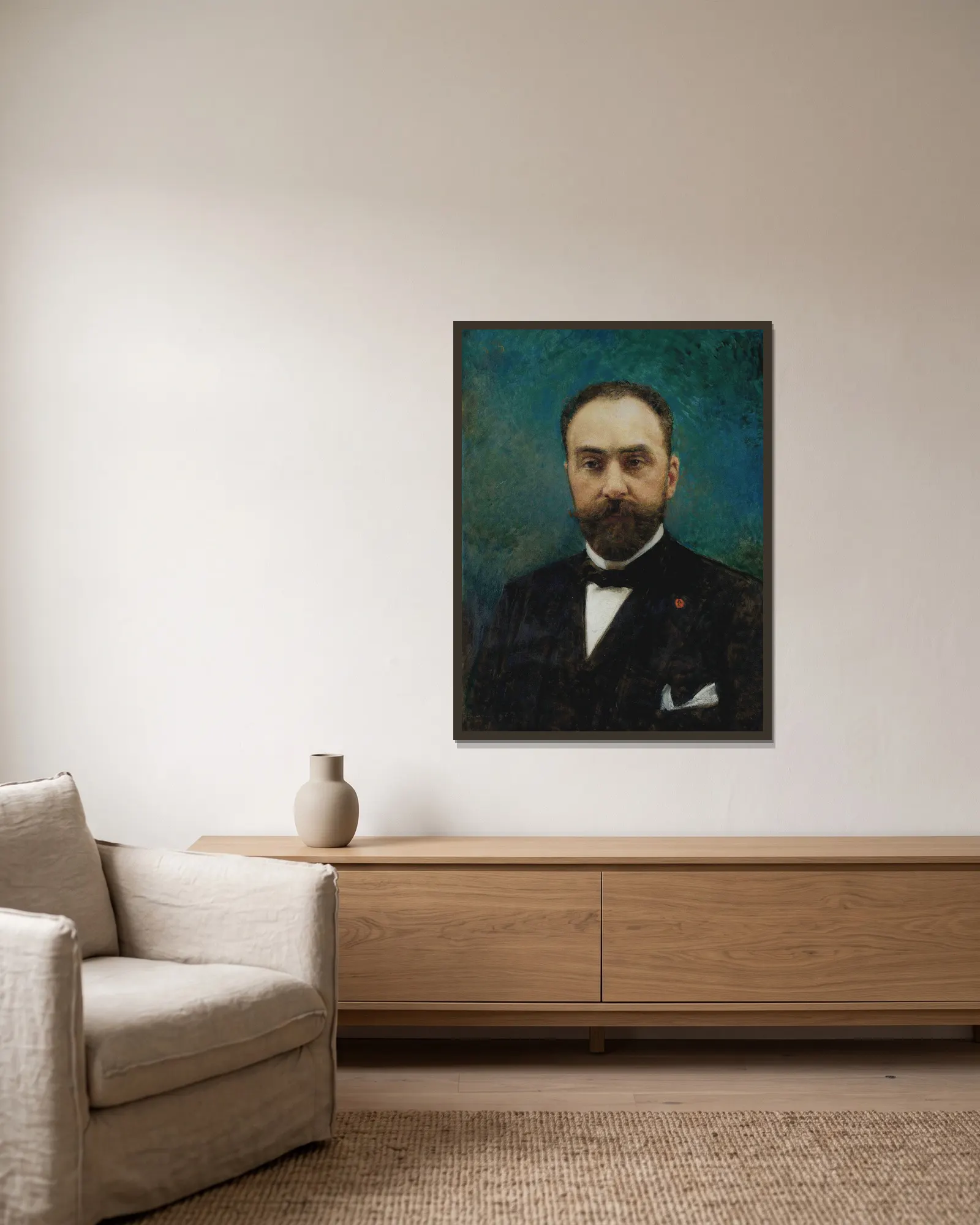 Charles Ephrussi av Léon Bonnat inramad på en vägg