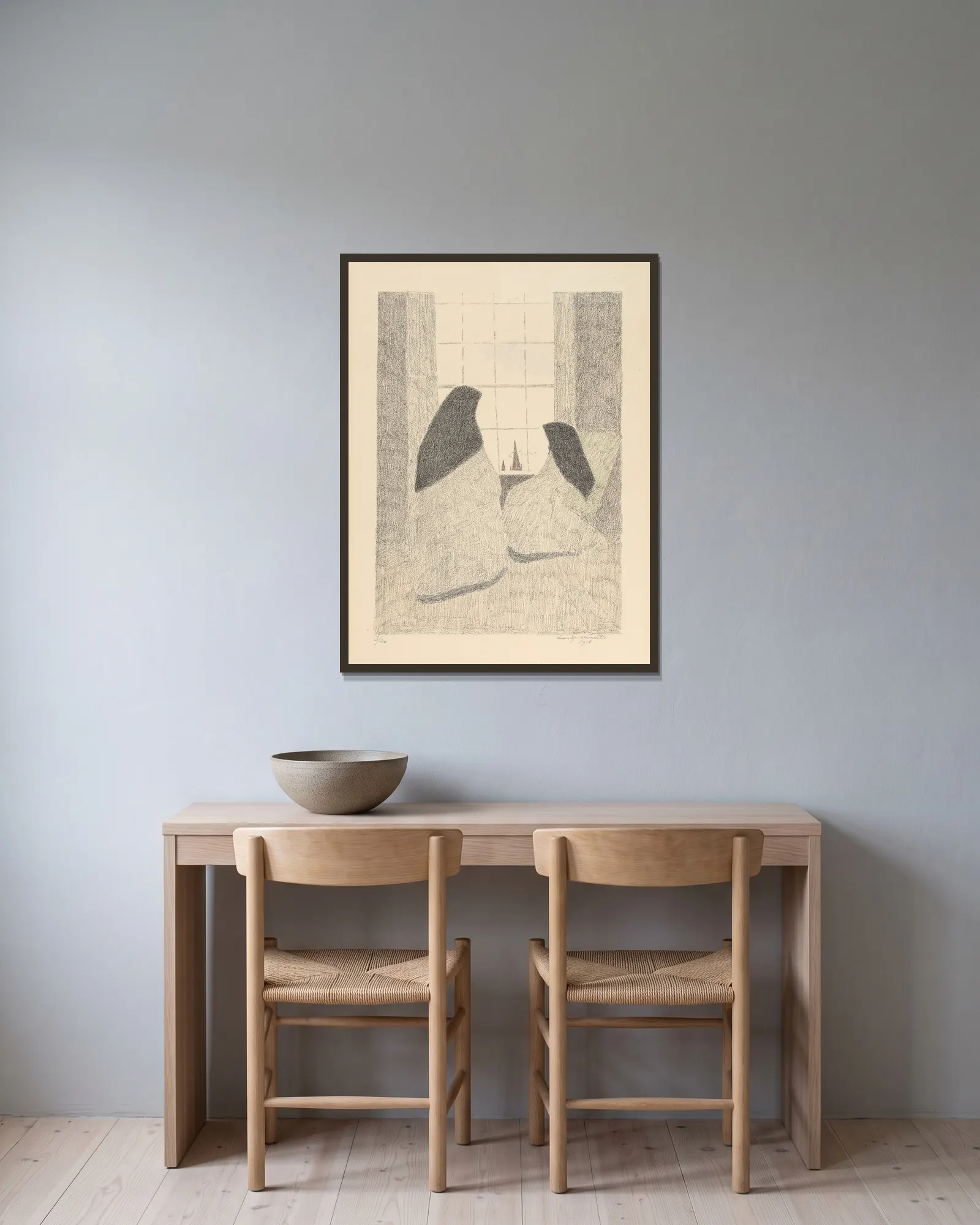 Les Serres Chaudes 6 av Léon Spilliaert inramad på en vägg