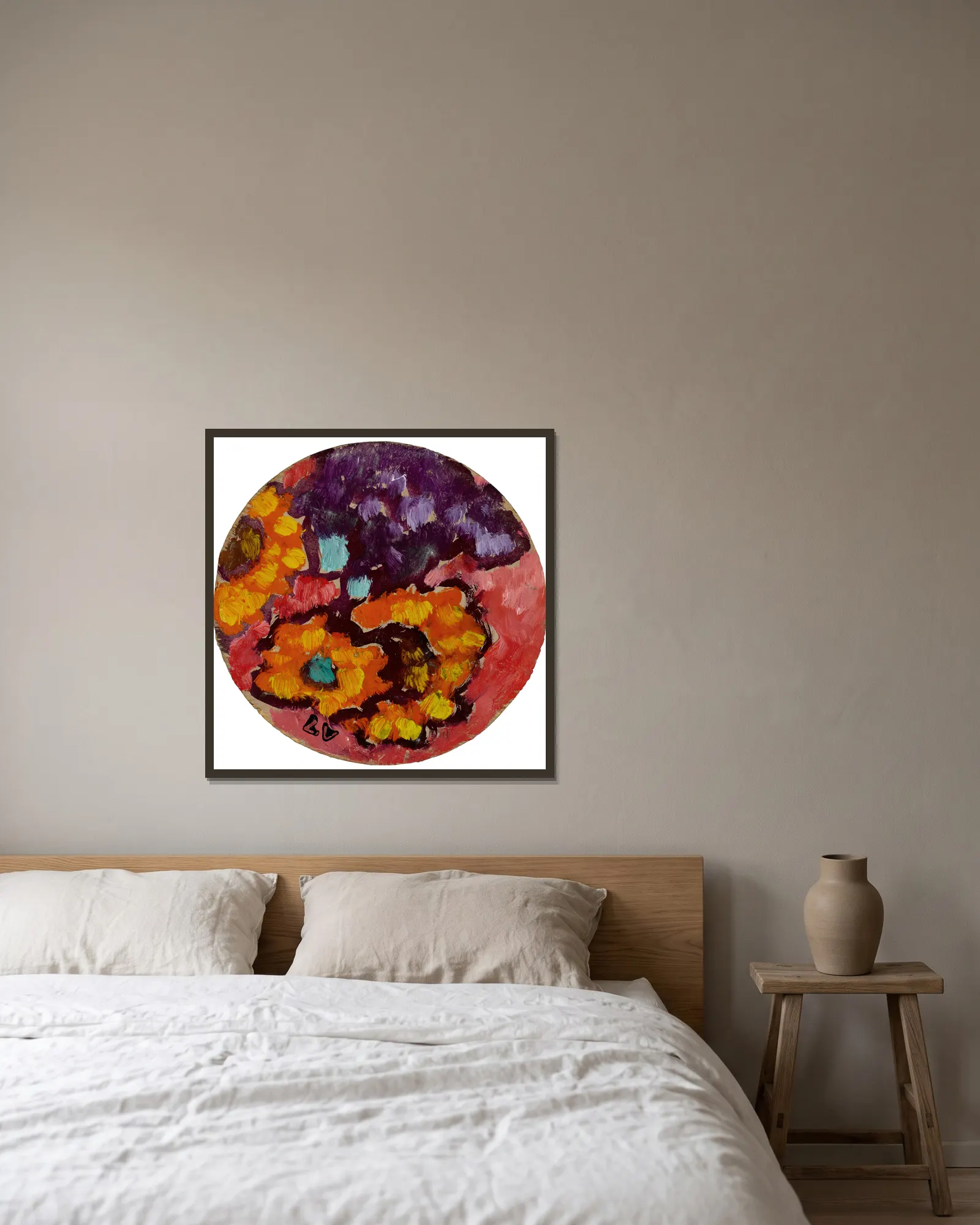 Fleurs av Louis Valtat inramad på en vägg