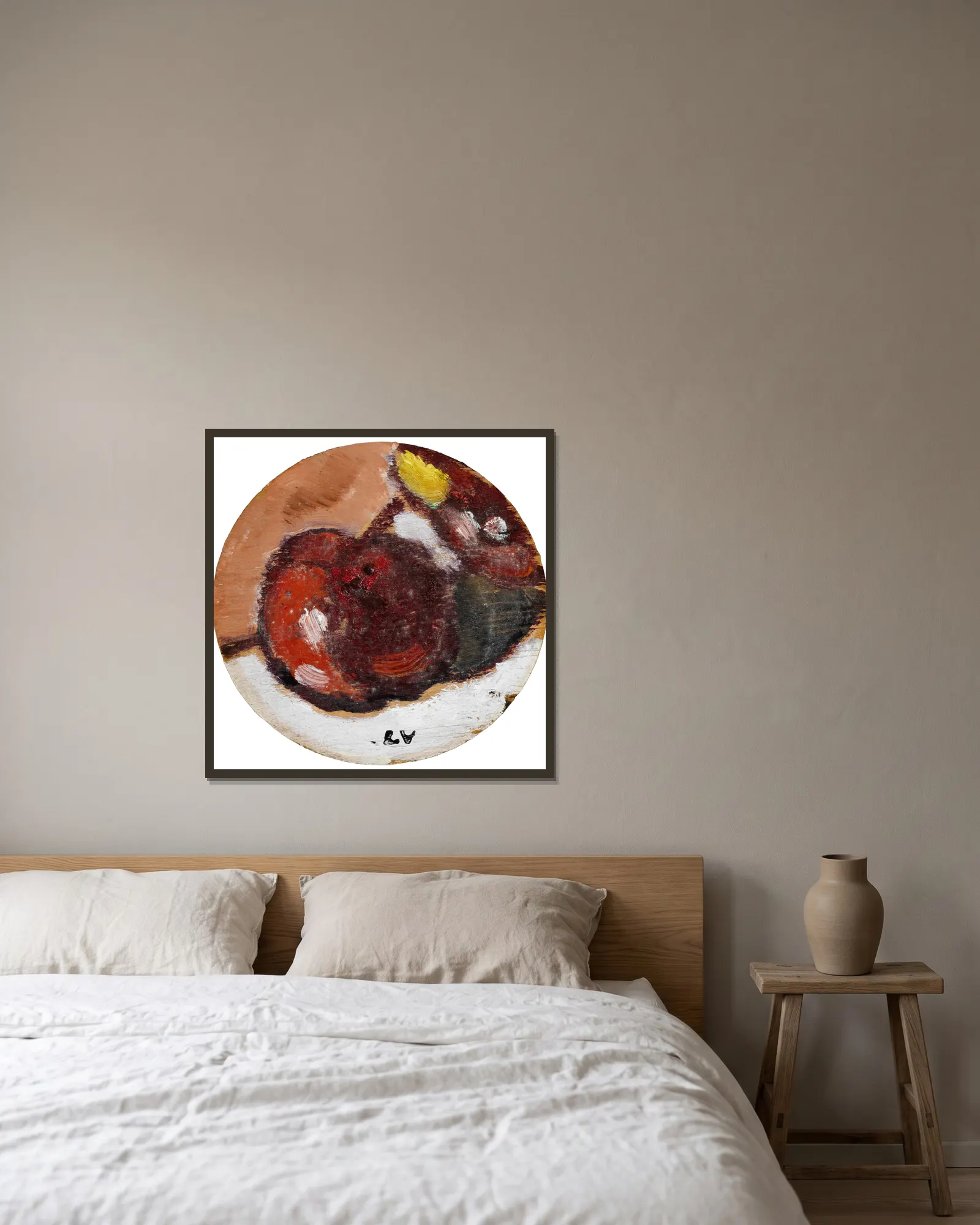 Une pomme av Louis Valtat inramad på en vägg