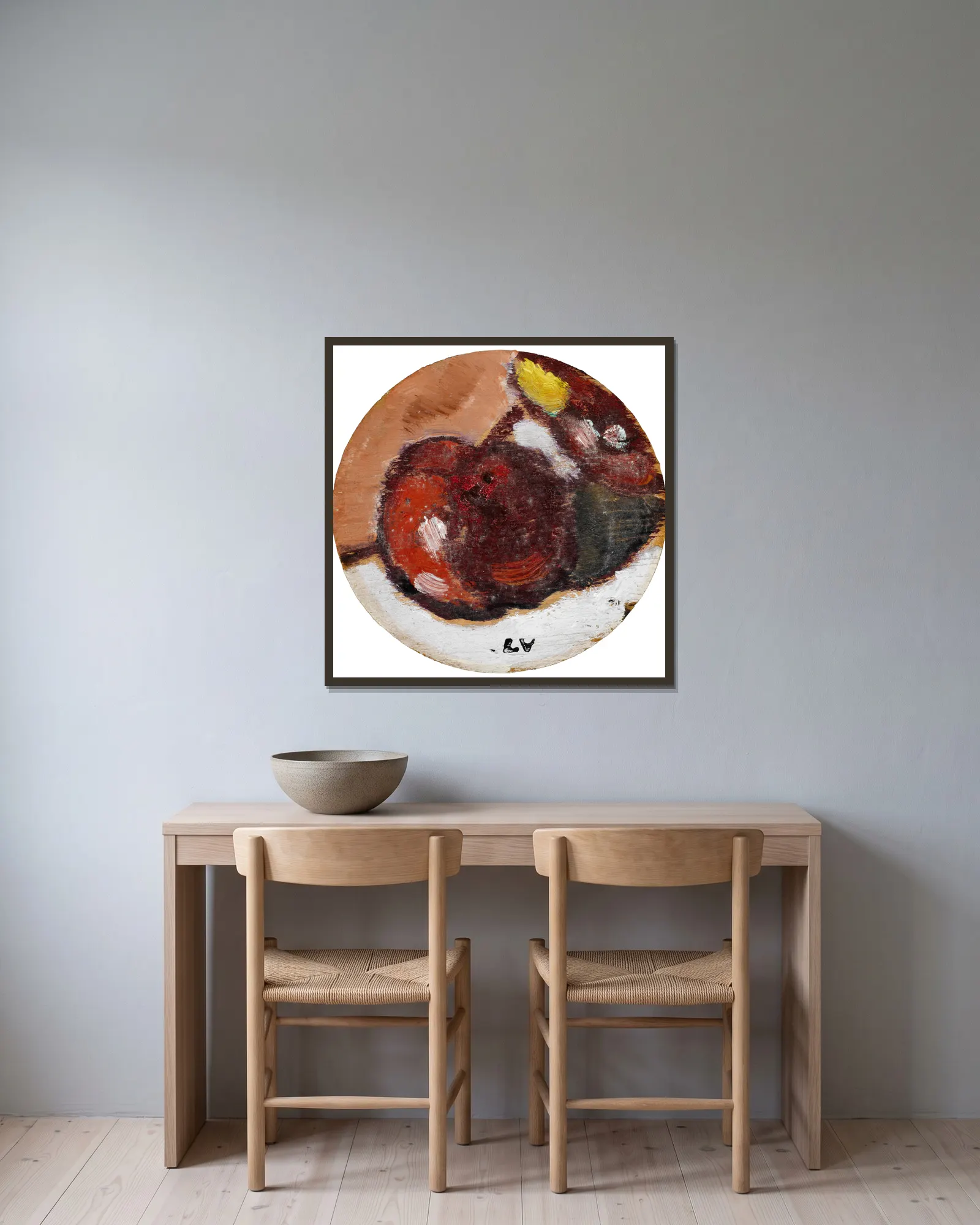 Une pomme av Louis Valtat inramad på en vägg