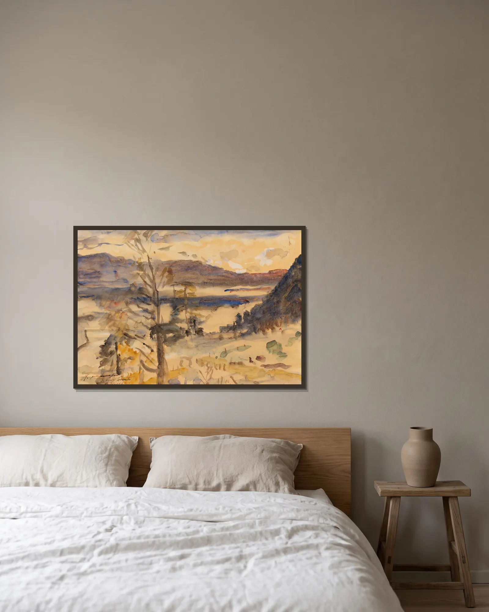 Walchensee Landschaft av Lovis Corinth inramad på en vägg