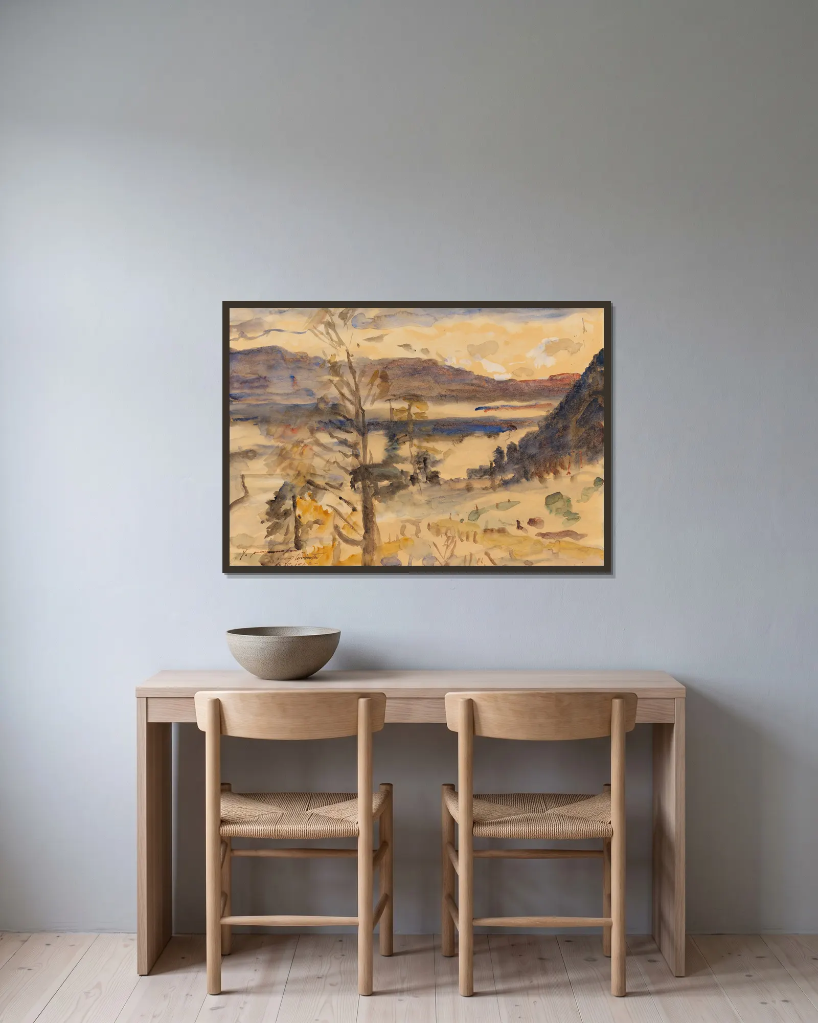 Walchensee Landschaft av Lovis Corinth inramad på en vägg