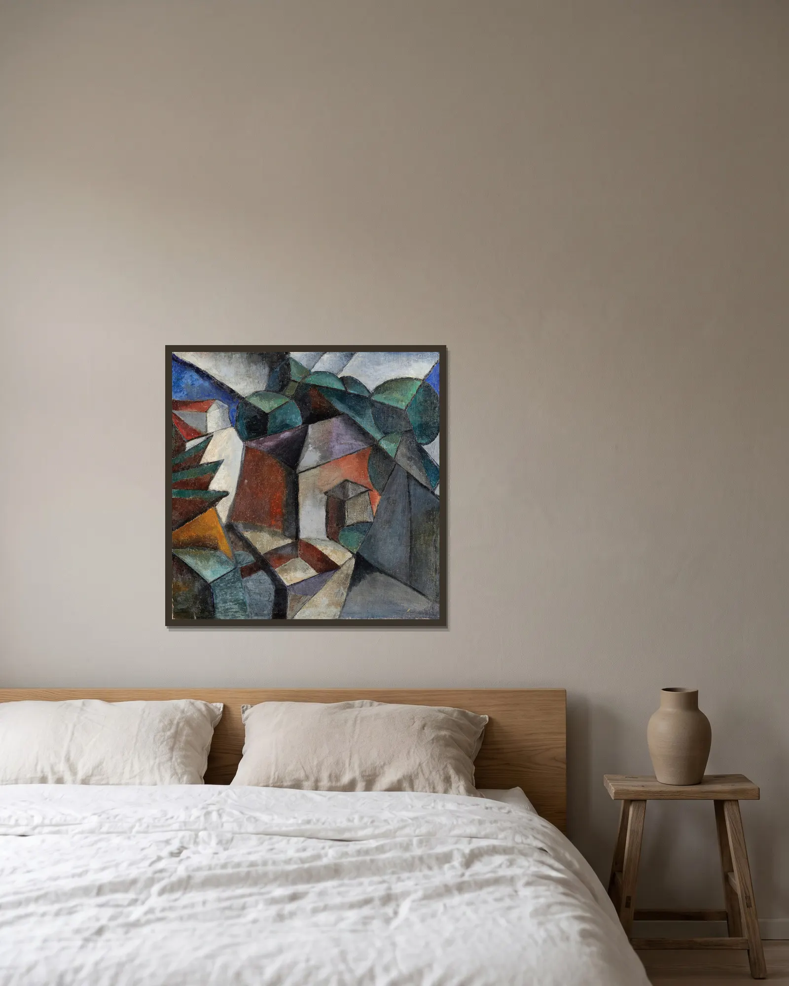 Untitled, 1915 – nr 2 av Lyubov Popova inramad på en vägg