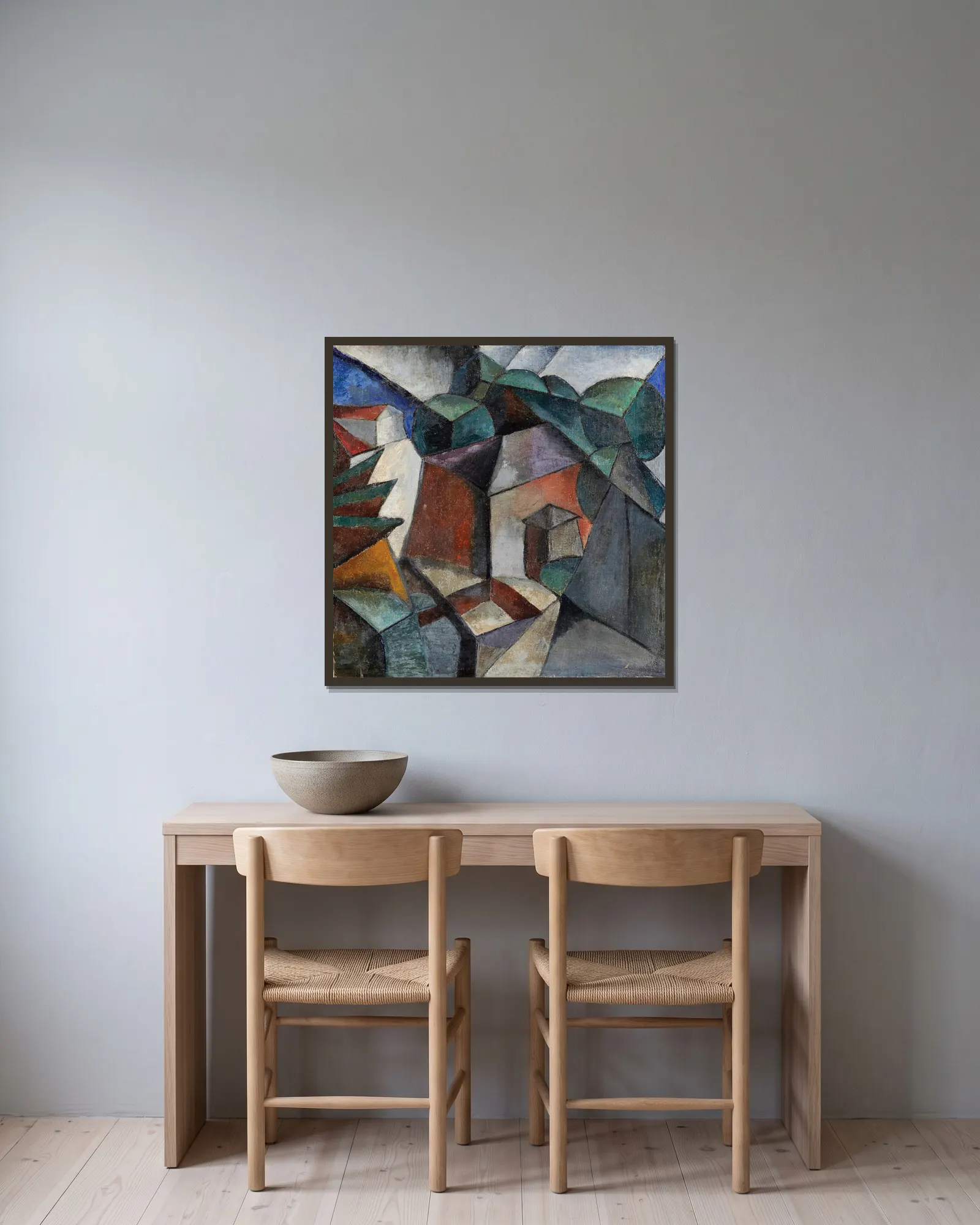 Untitled, 1915 – nr 2 av Lyubov Popova inramad på en vägg