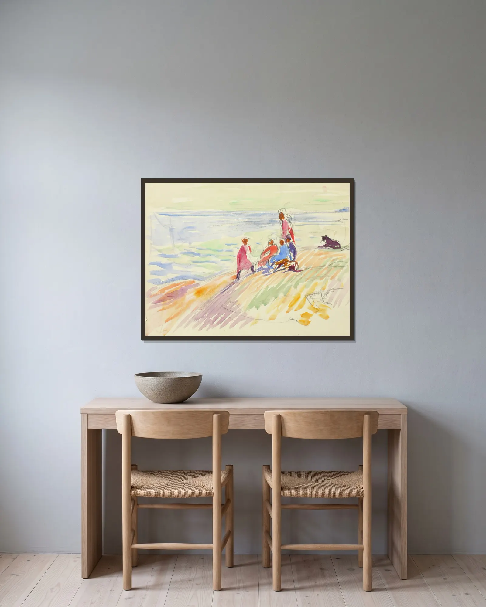 Shore Landscape av Magnus Enckell inramad på en vägg