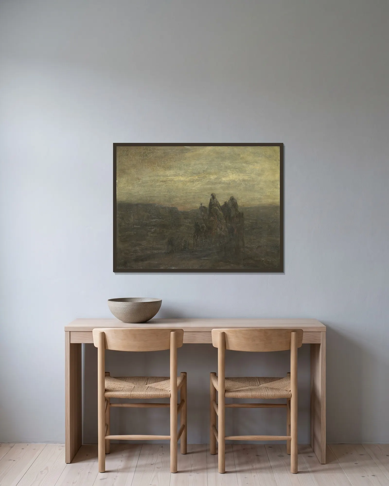 Caravan av Marius Bauer inramad på en vägg