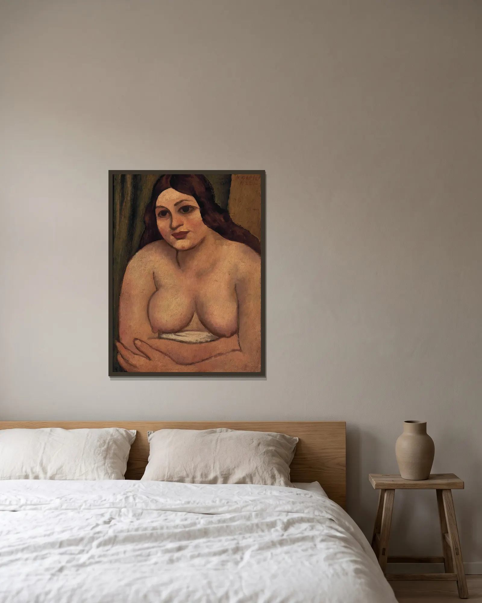 Pomona av Mark Gertler inramad på en vägg