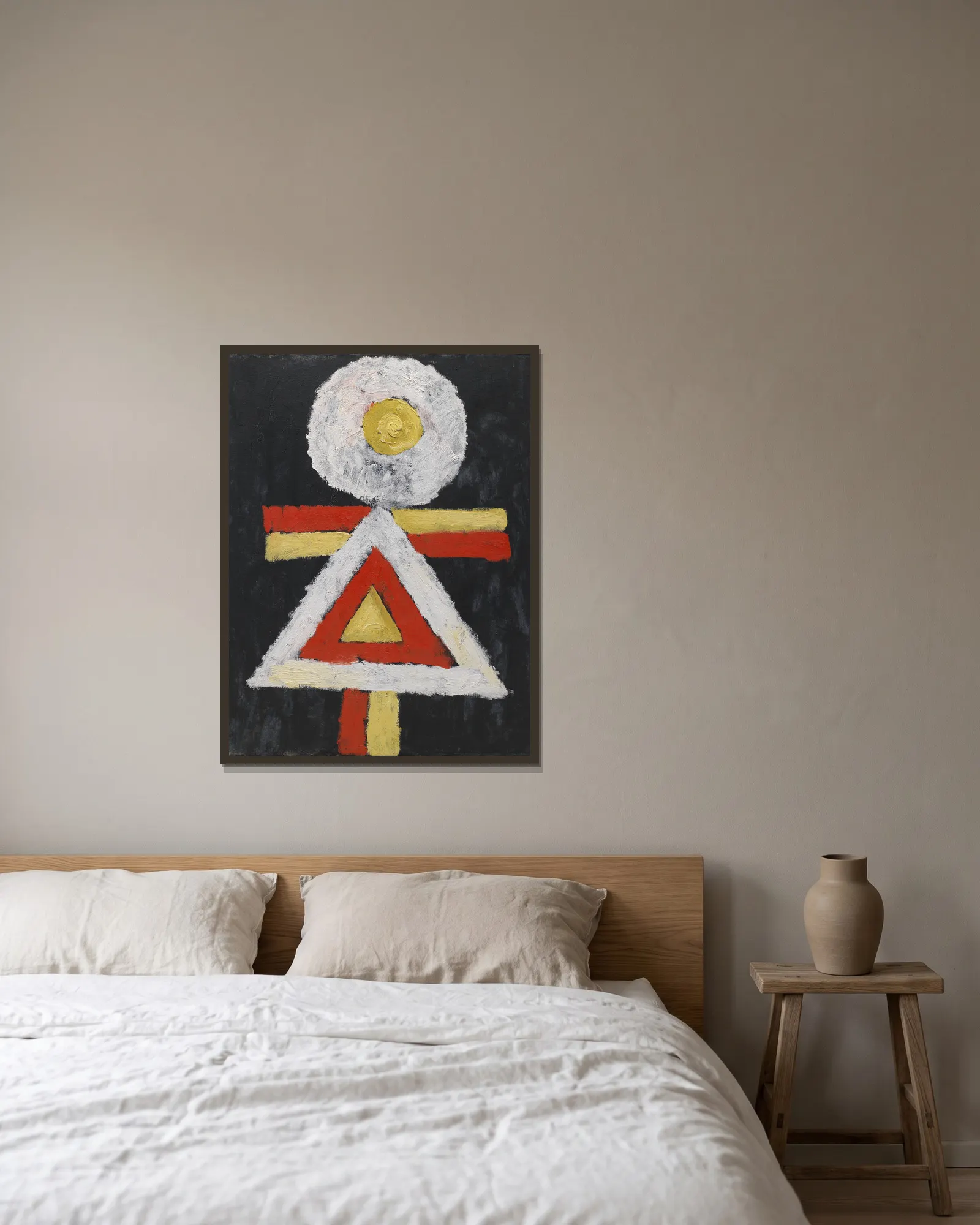 Geometric Figure av Marsden Hartley inramad på en vägg