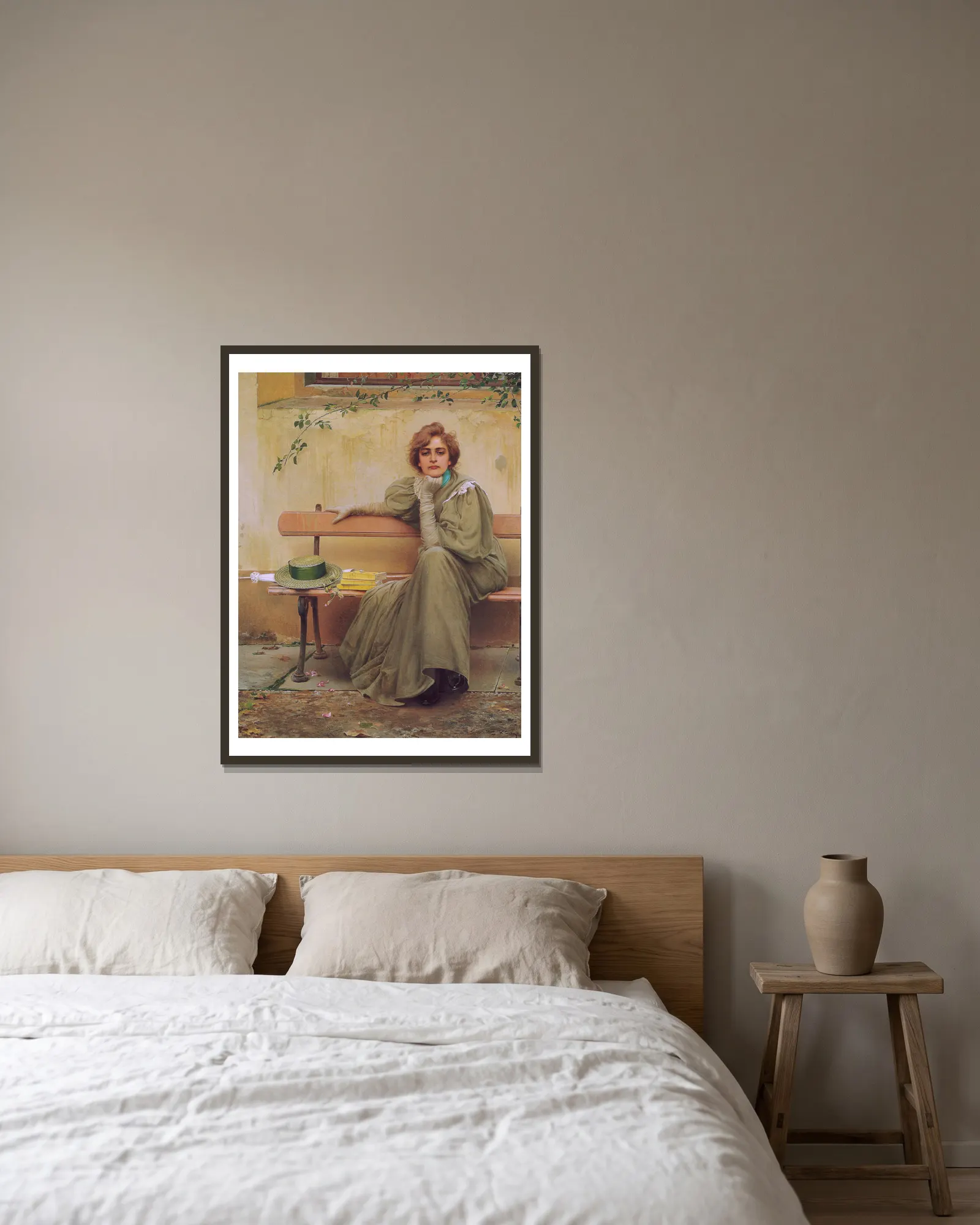 Dreams av Vittorio Matteo Corcos inramad på en vägg
