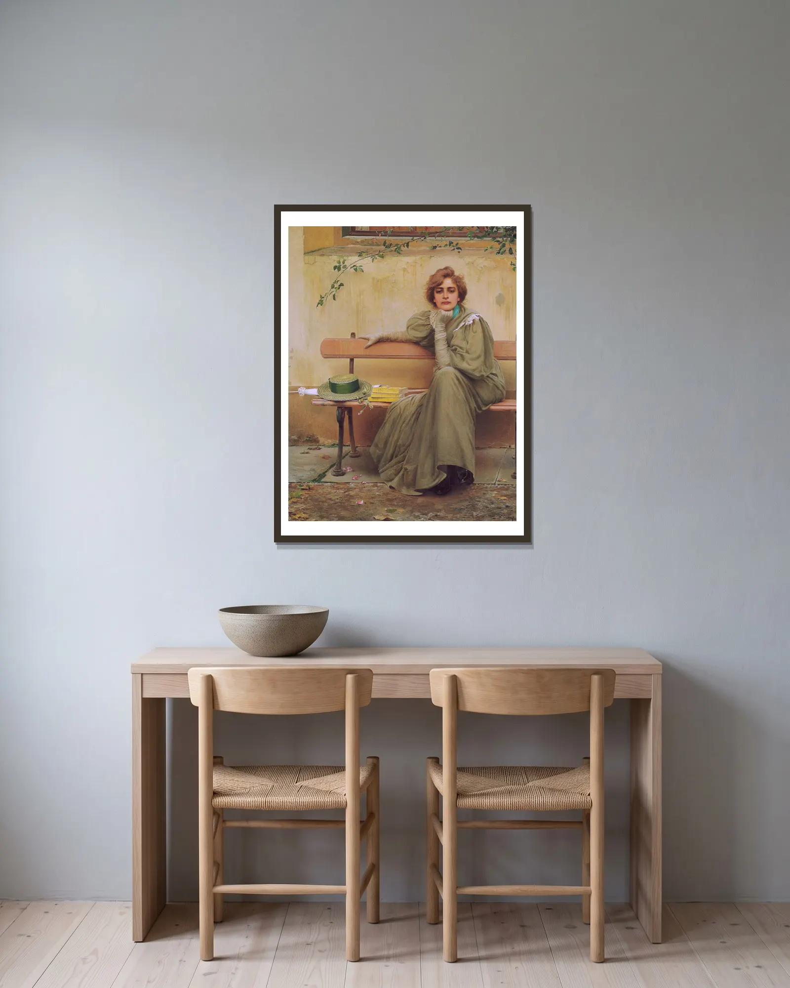 Dreams av Vittorio Matteo Corcos inramad på en vägg