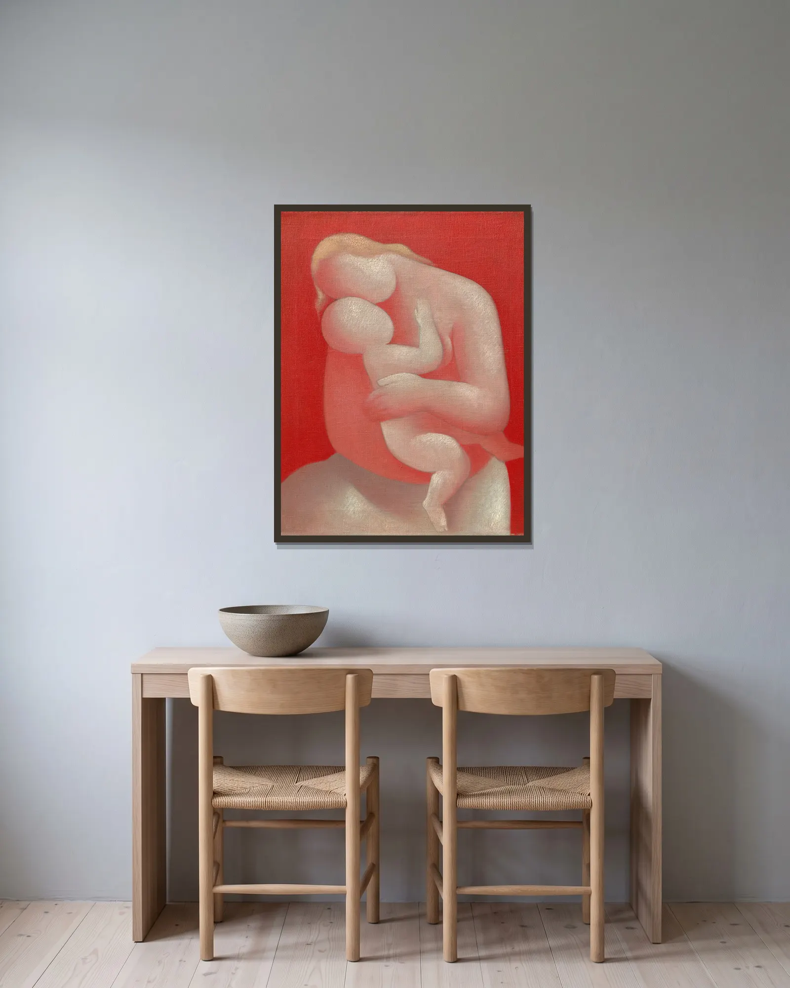 Mother (Pink Madonna) av Mikuláš Galanda inramad på en vägg