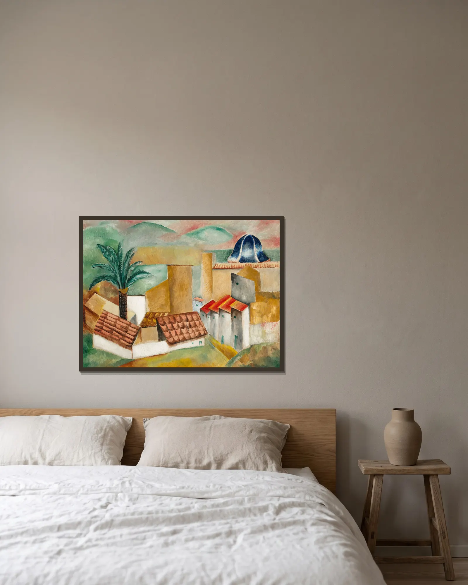 Sagunto av Moïse Kisling inramad på en vägg