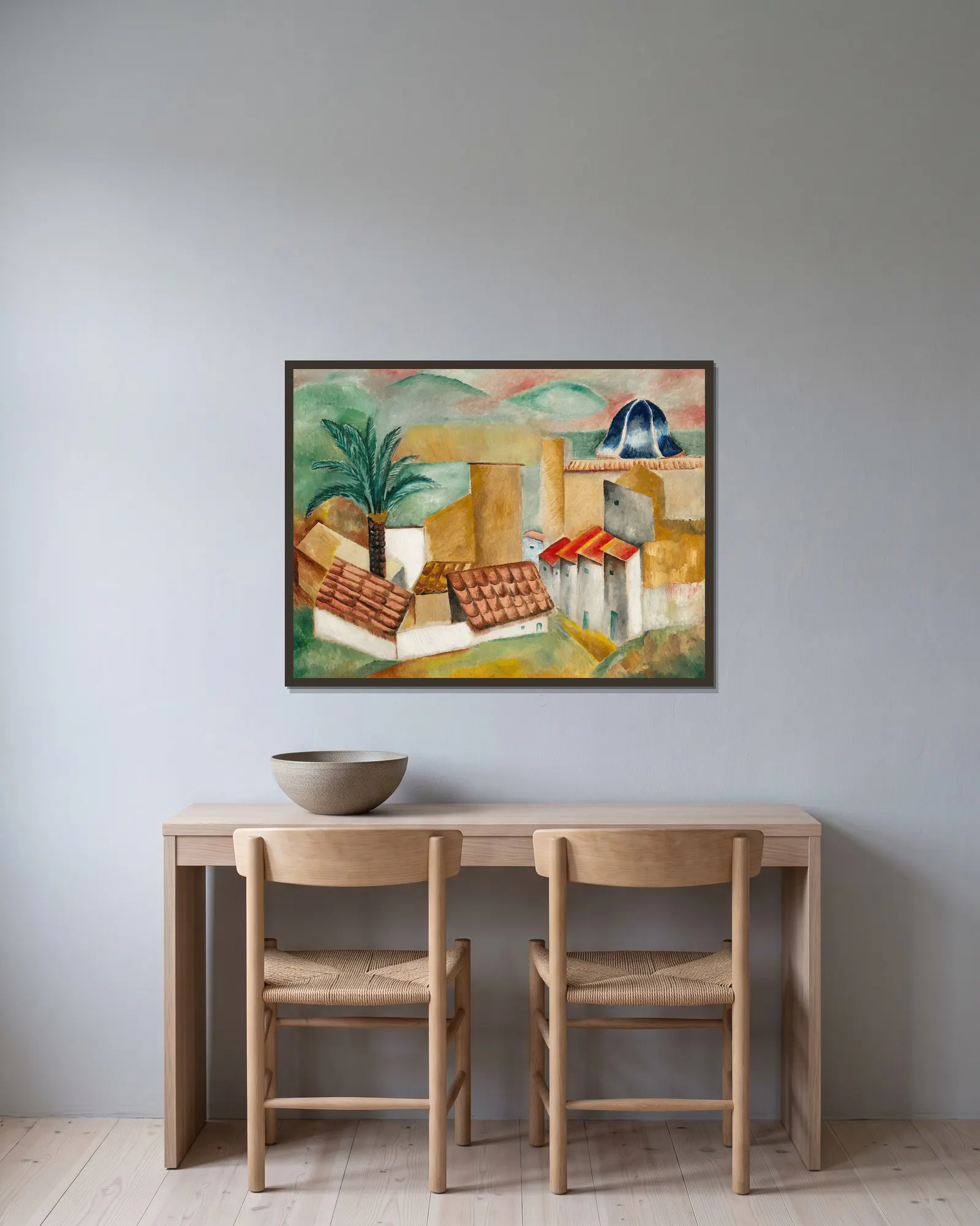 Sagunto av Moïse Kisling inramad på en vägg