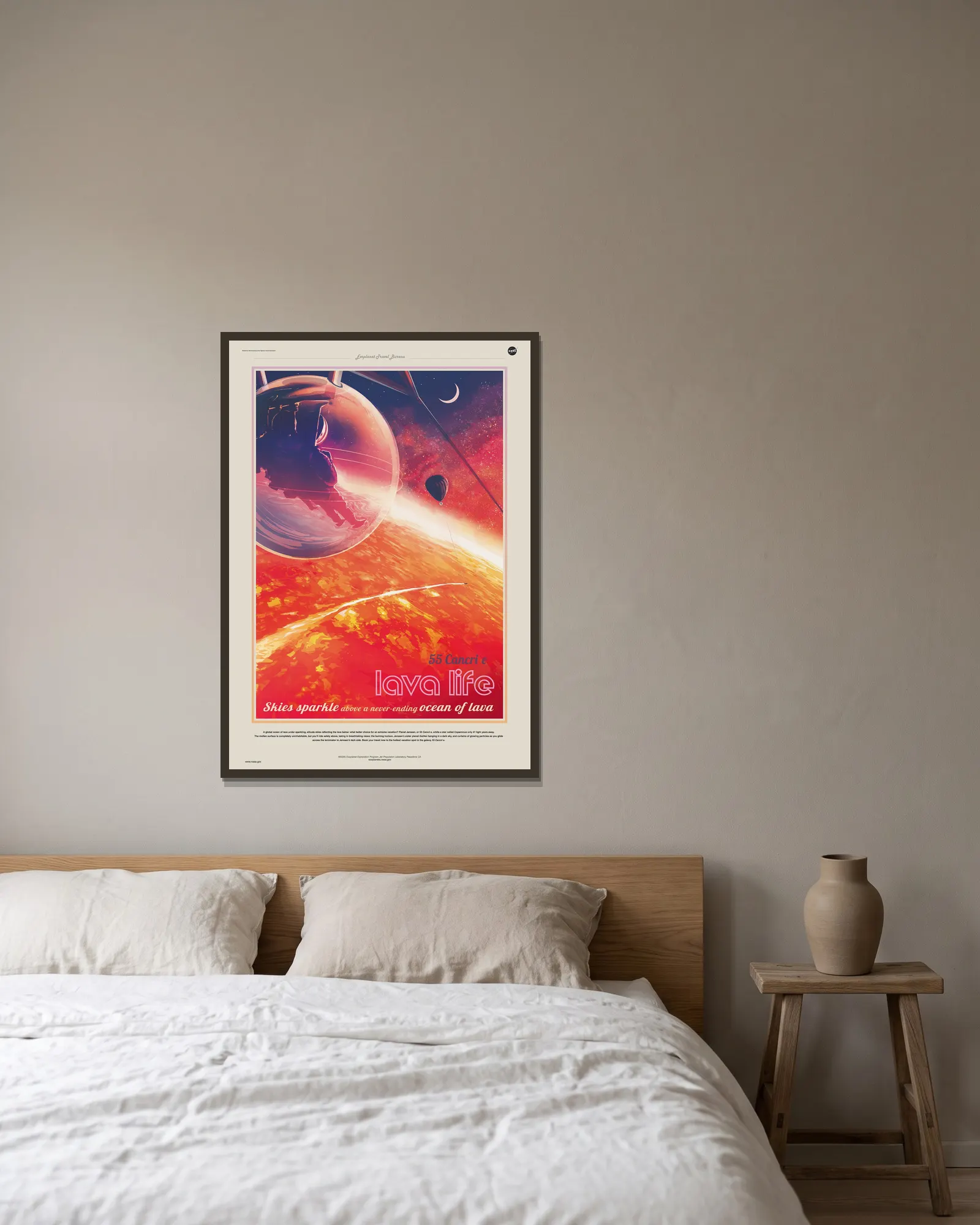 55 Cancri E av NASA inramad på en vägg