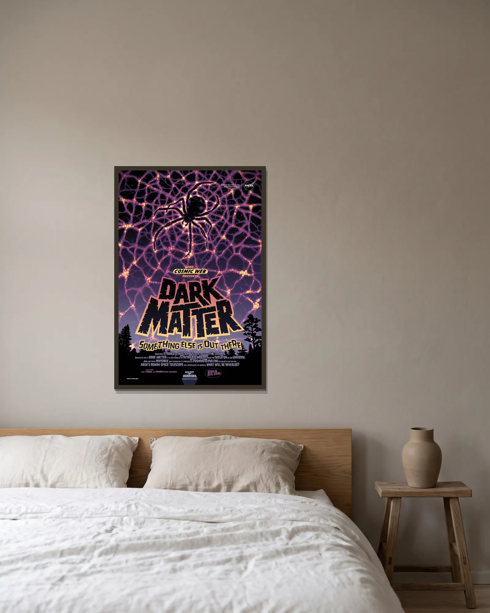 Dark Matter av NASA inramad på en vägg