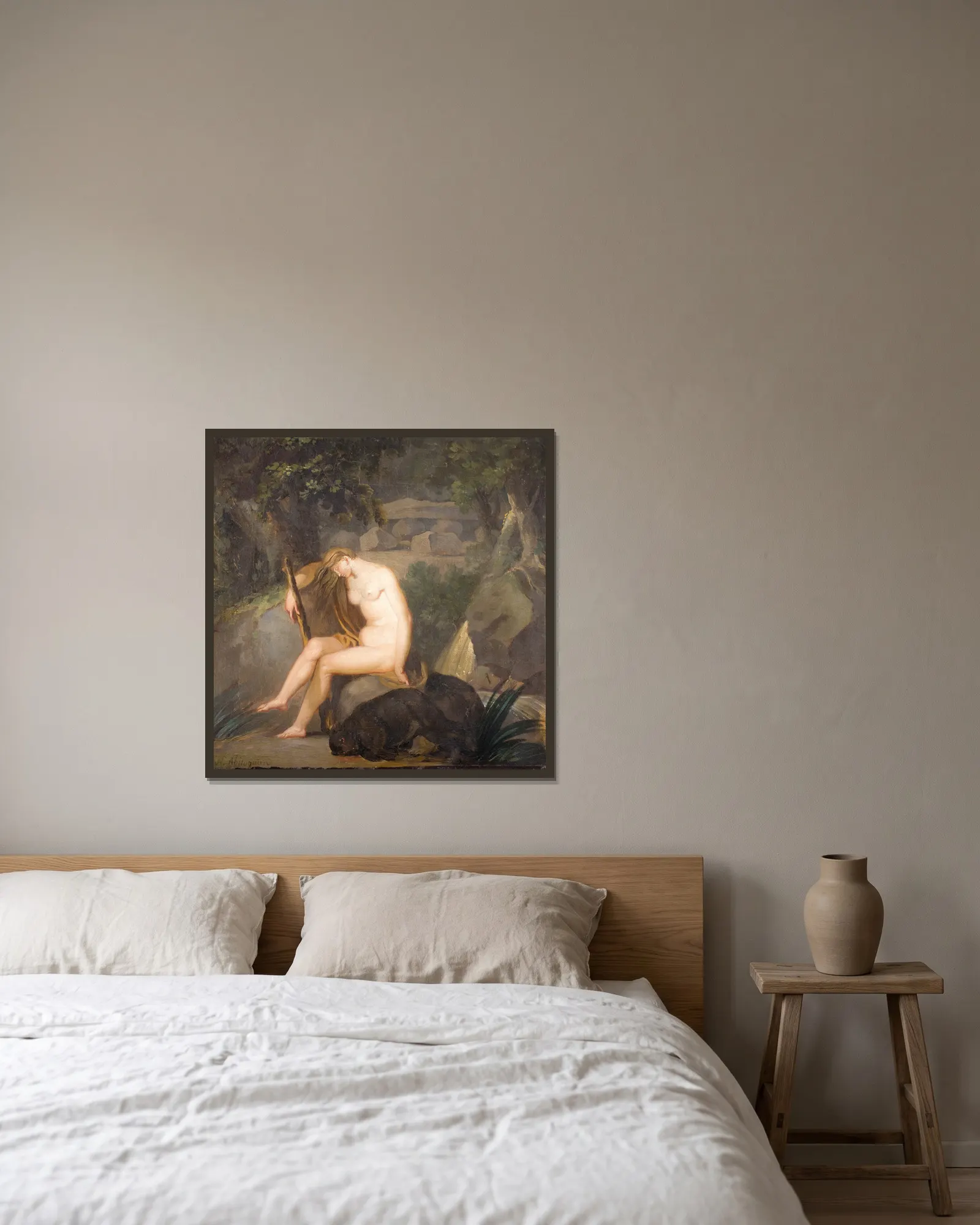 Nature Untamed av Nicolai Abildgaard inramad på en vägg