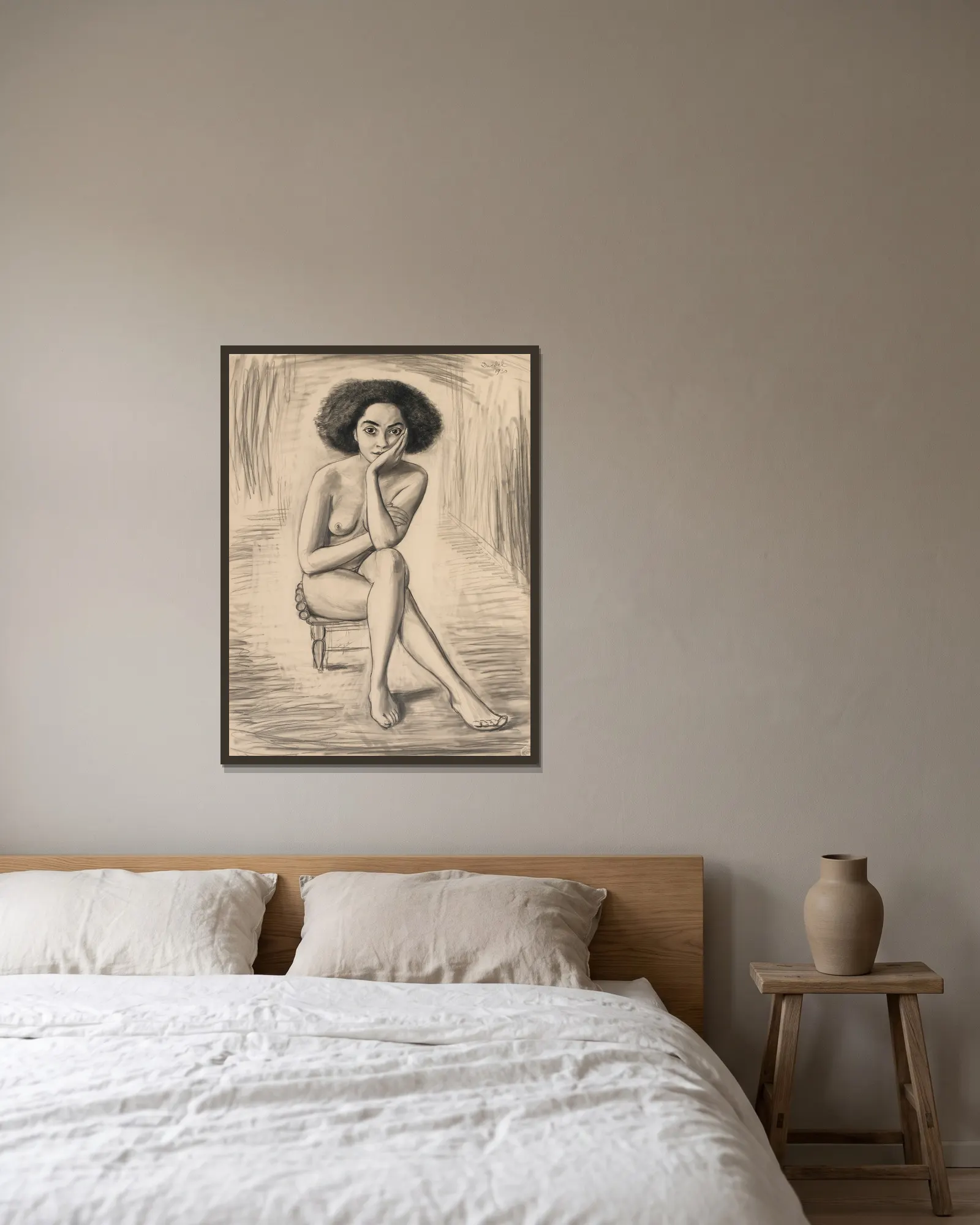 Aysha av Nils Dardel inramad på en vägg