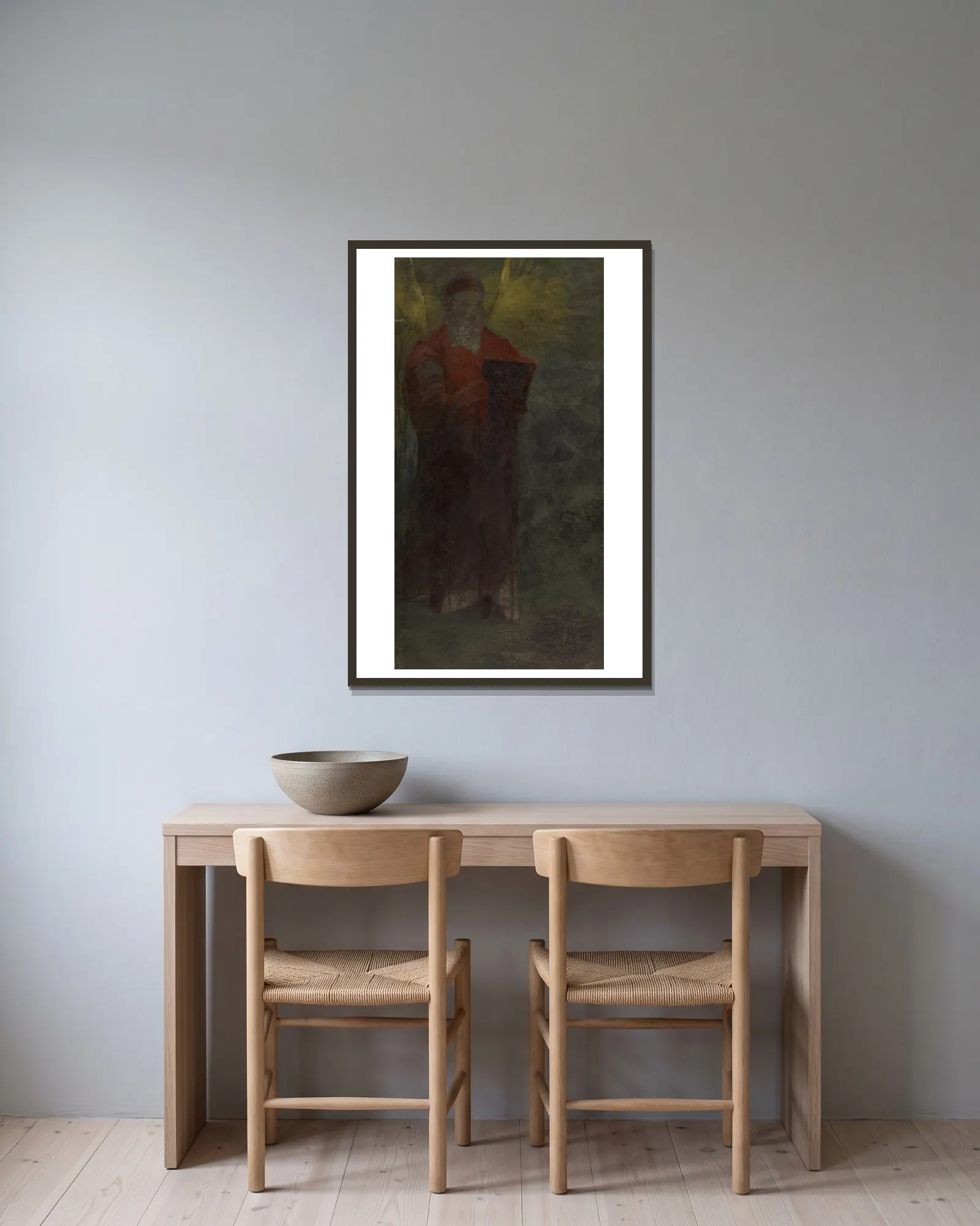 Prophète av Odilon Redon inramad på en vägg