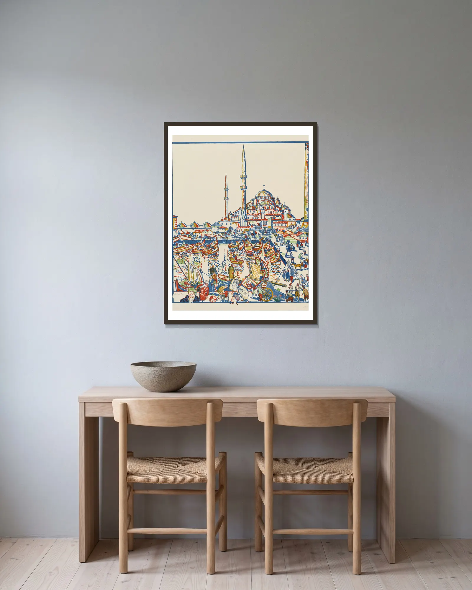 Constantinople (with Hagia Sophia) av Oskar Laske inramad på en vägg