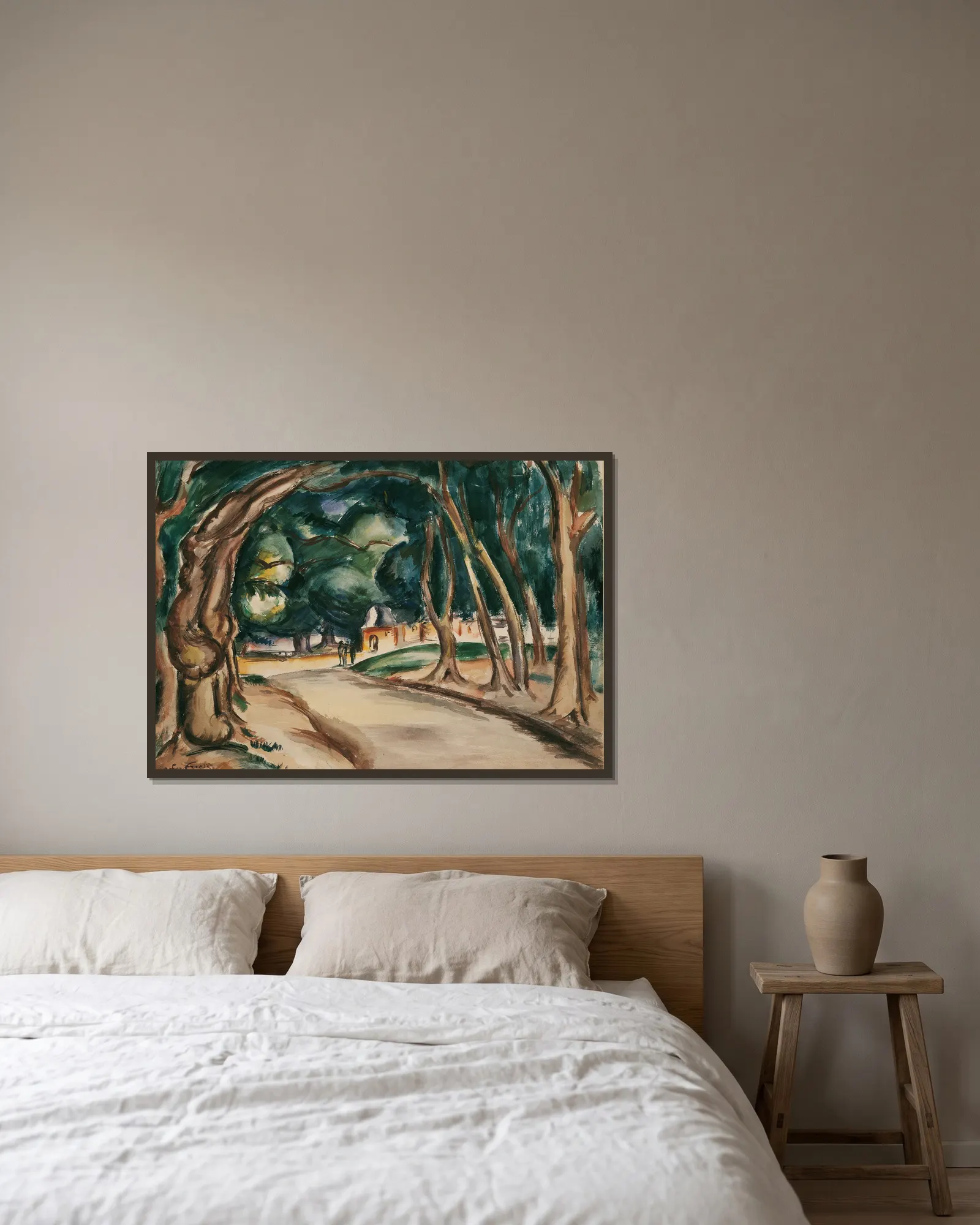 Allee av Emile Othon Friesz inramad på en vägg