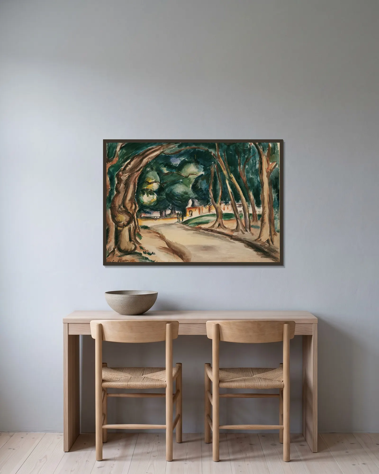 Allee av Emile Othon Friesz inramad på en vägg