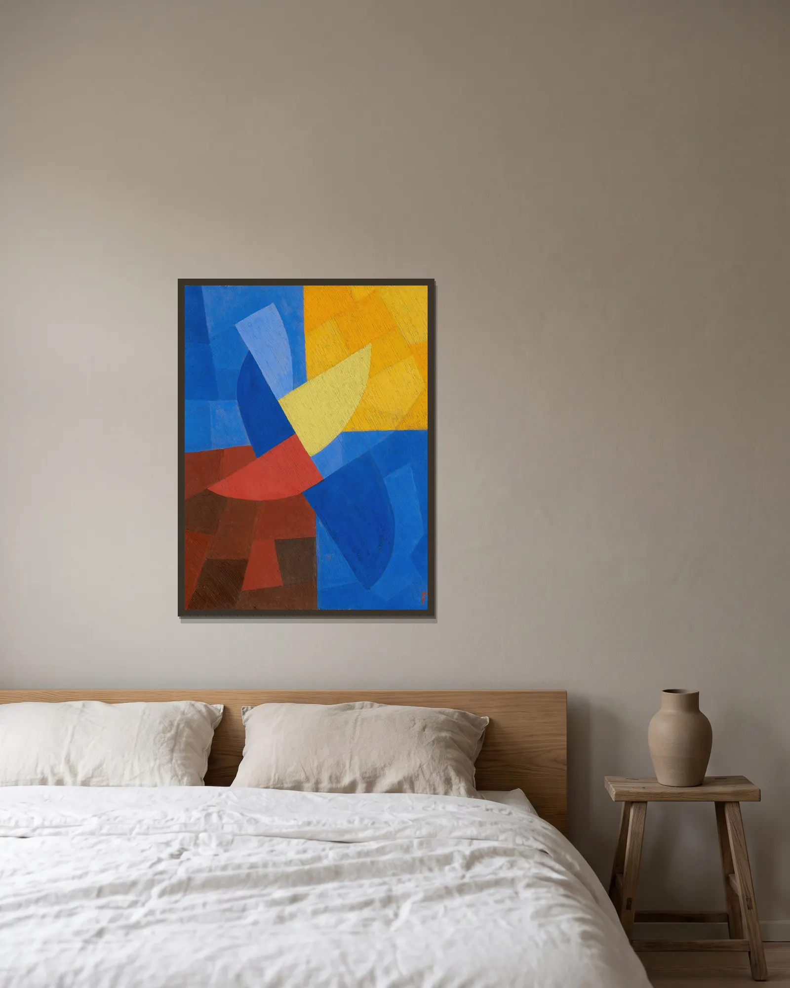composition av Otto Freundlich inramad på en vägg