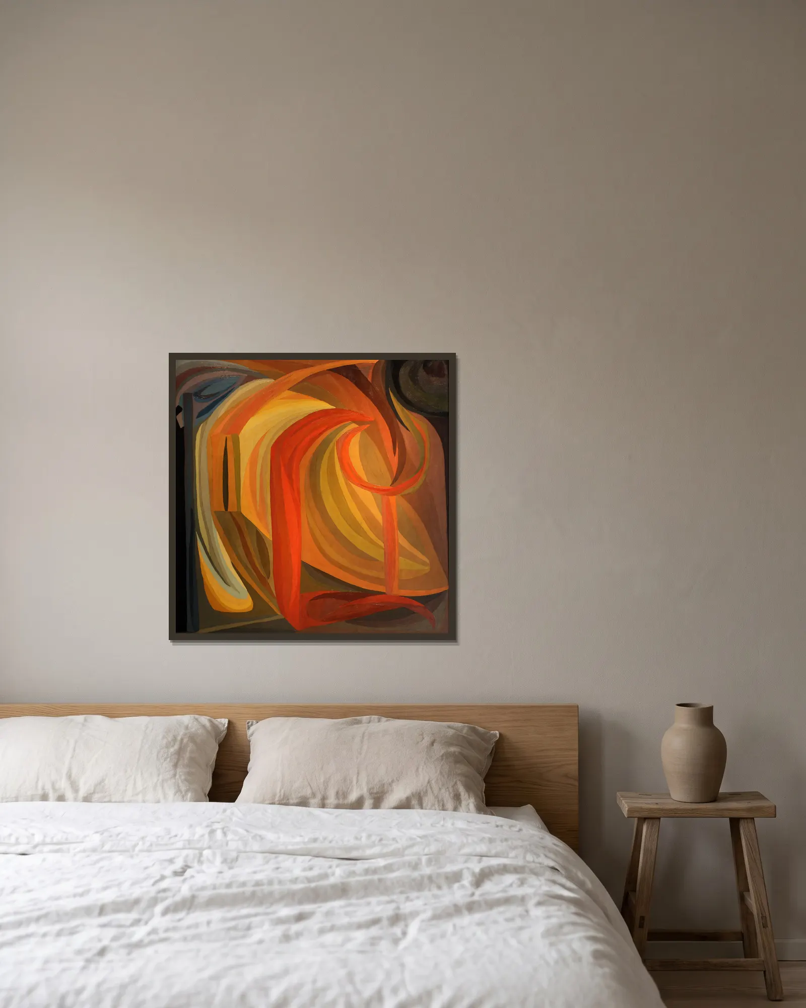 Composition av Otto Freundlich inramad på en vägg