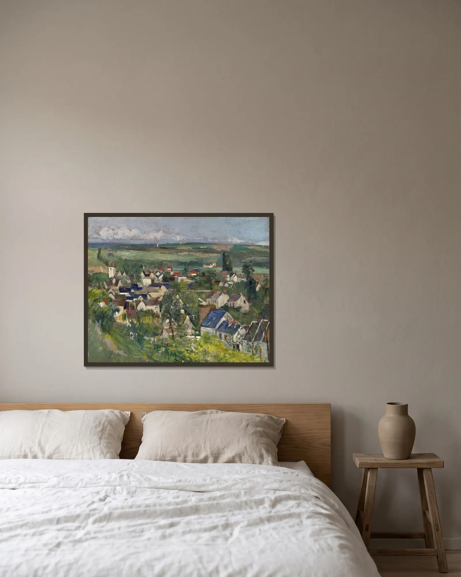 Auvers, Panoramic View av Paul Cézanne inramad på en vägg