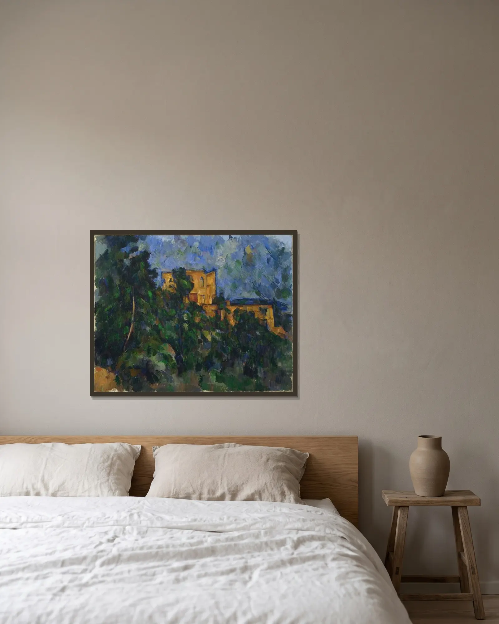 Château Noir (from 1903 until 1904) av Paul Cézanne inramad på en vägg
