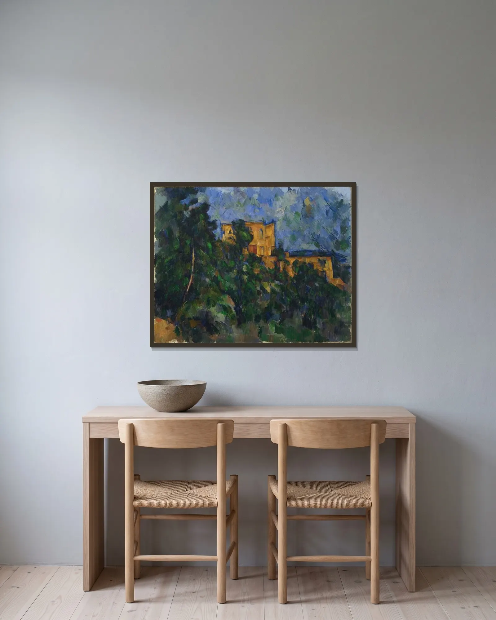 Château Noir (from 1903 until 1904) av Paul Cézanne inramad på en vägg