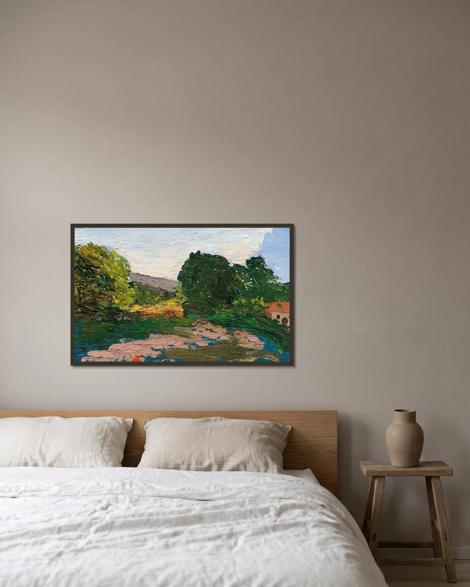 Paysage Du Midi av Paul Cézanne inramad på en vägg