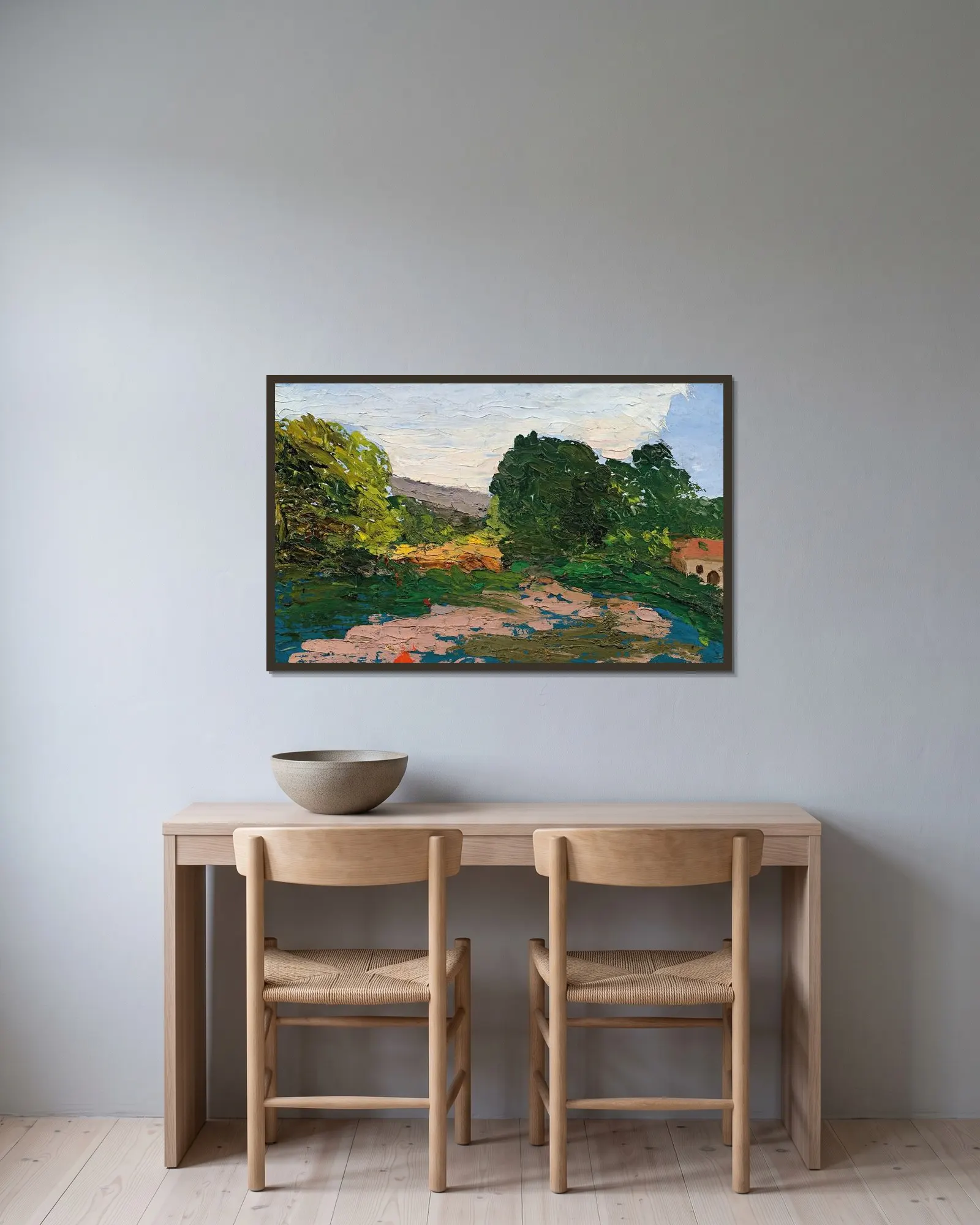 Paysage Du Midi av Paul Cézanne inramad på en vägg