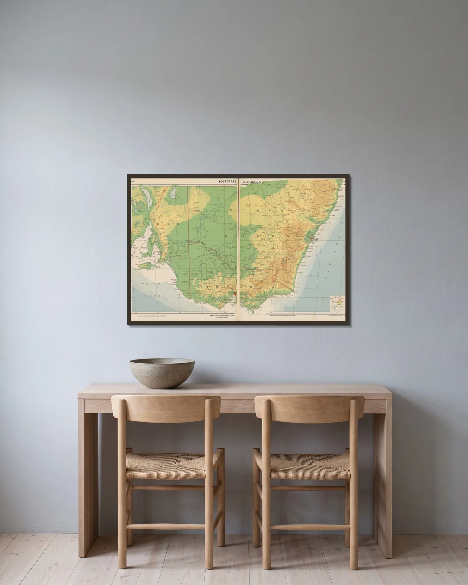 Australia—Southeastern av John Paul Goode inramad på en vägg