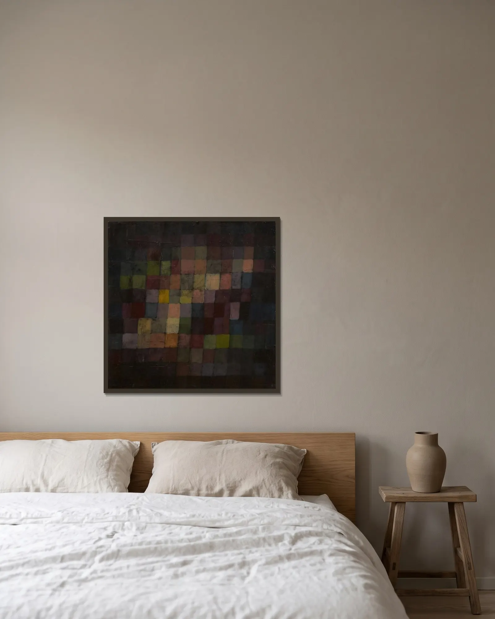 Ancient Sound av Paul Klee inramad på en vägg