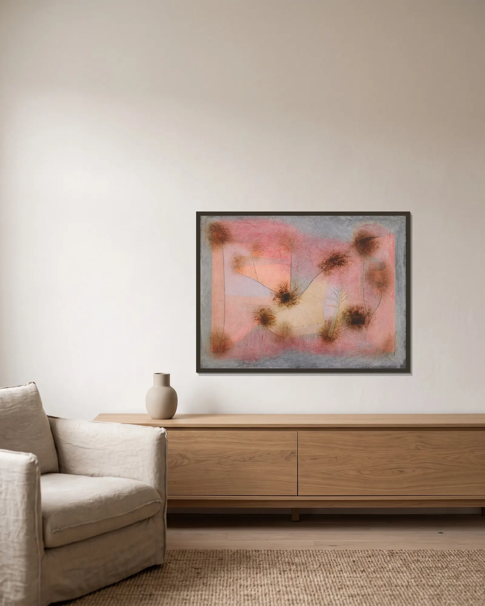 Hardy Plants av Paul Klee inramad på en vägg