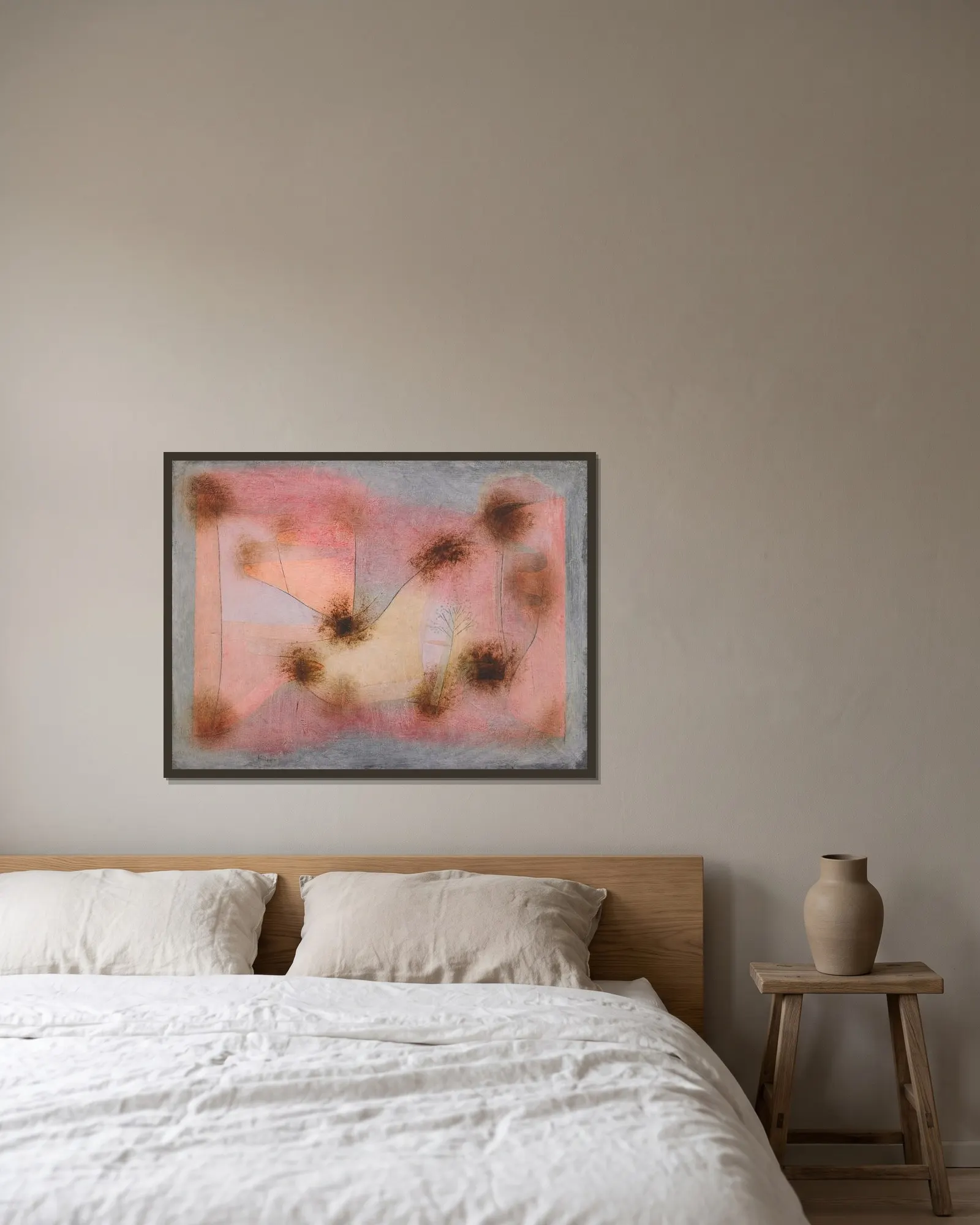 Hardy Plants av Paul Klee inramad på en vägg