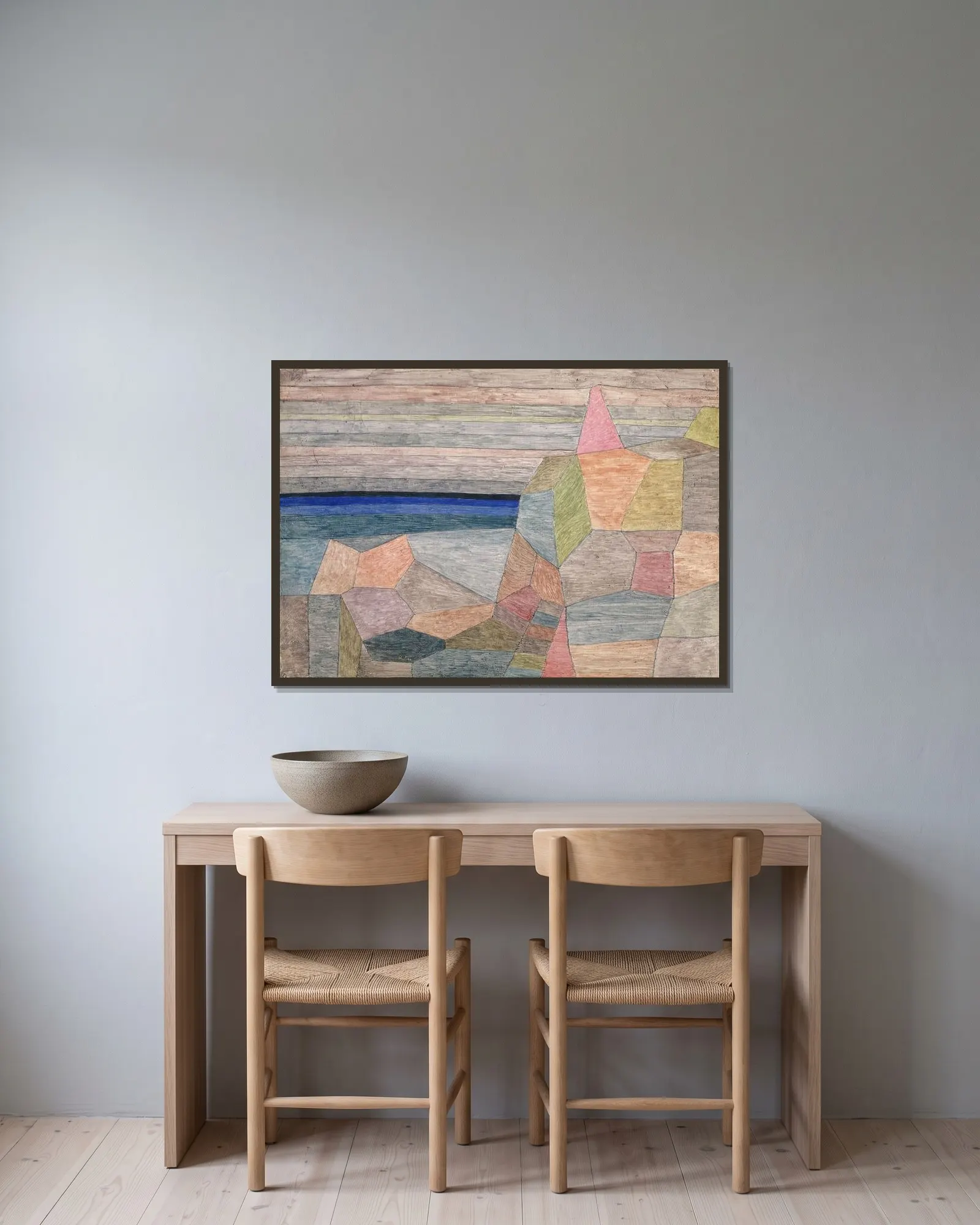 Promontorio Ph av Paul Klee inramad på en vägg