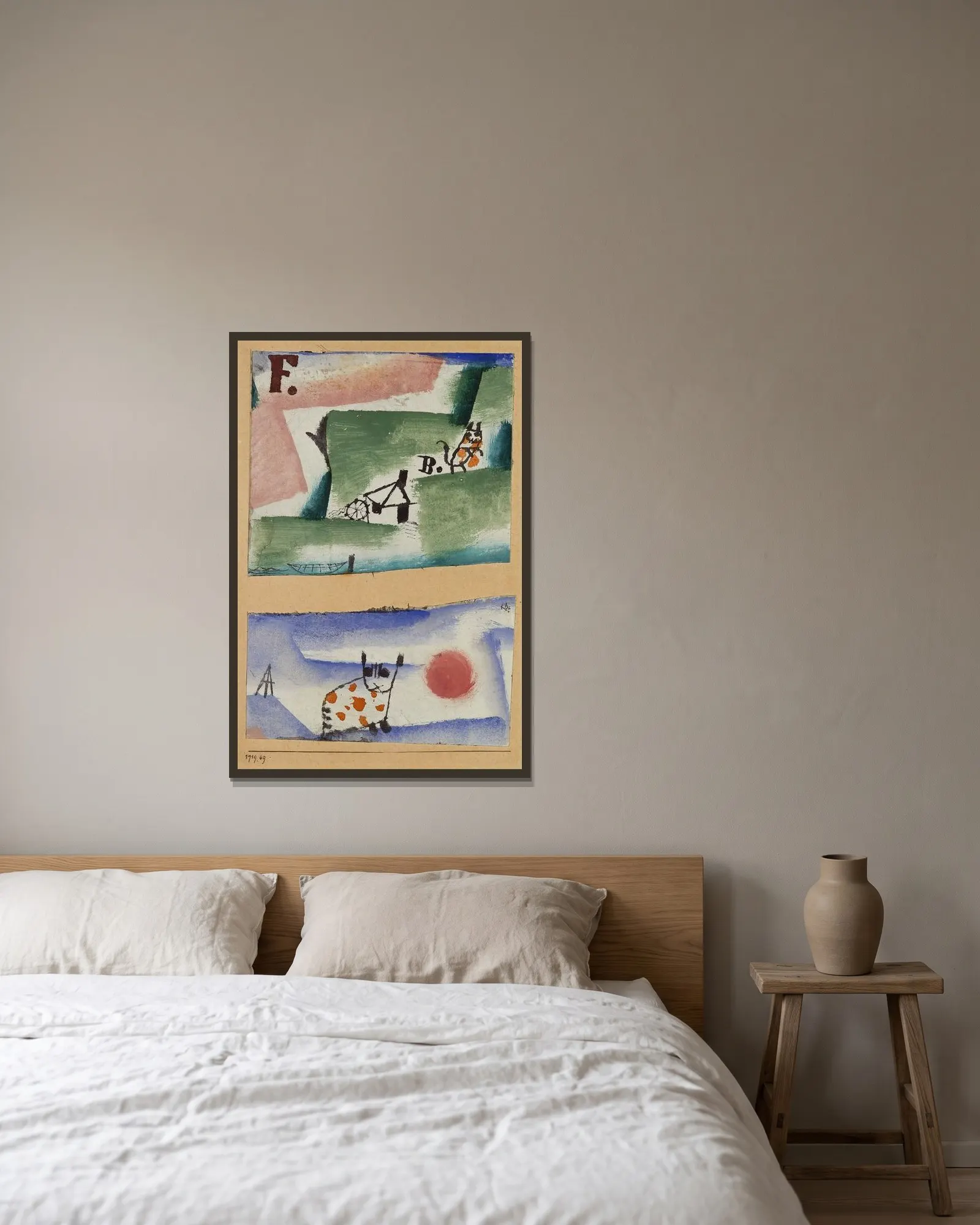 Tomcat’s Turf av Paul Klee inramad på en vägg