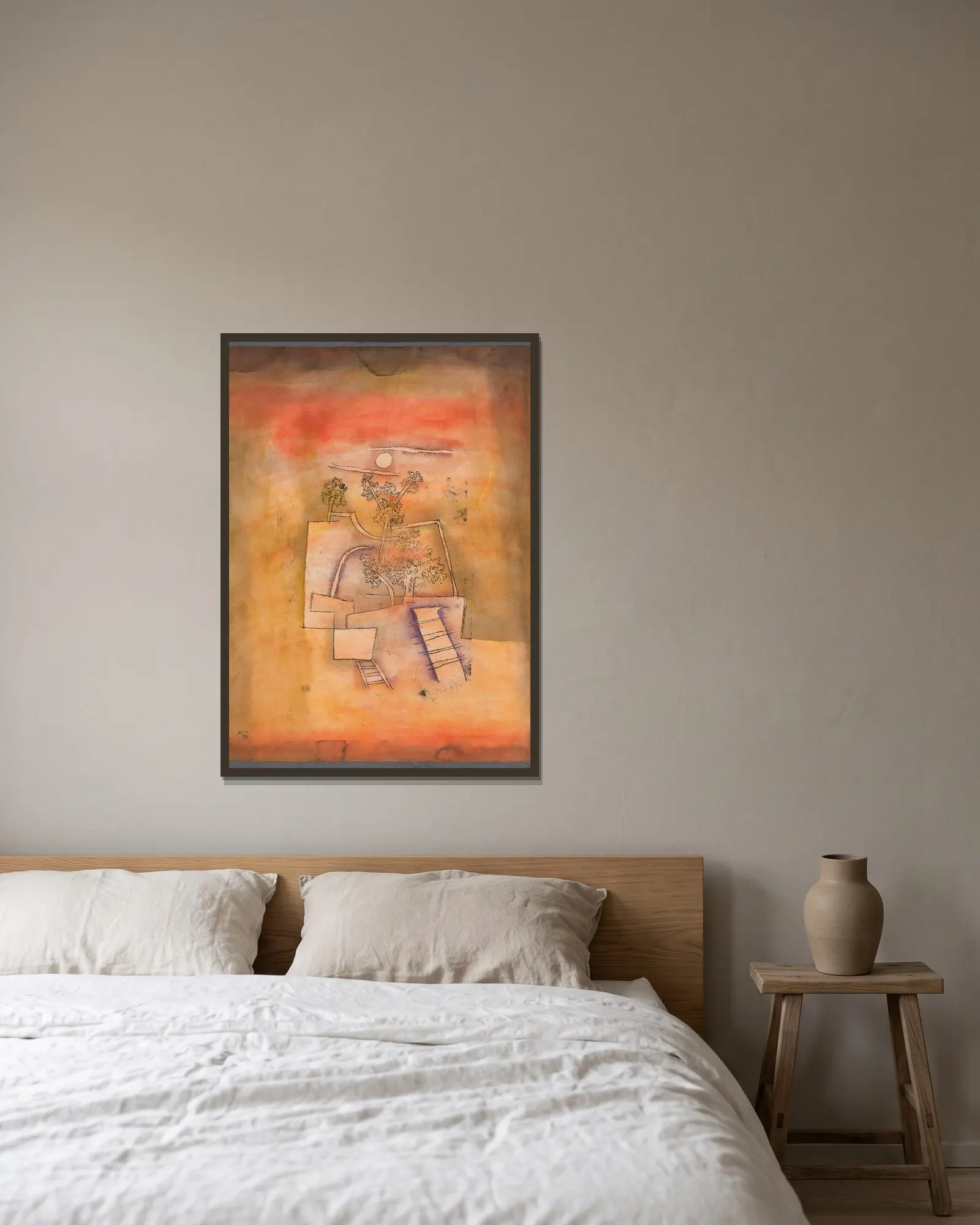 Tree Culture av Paul Klee inramad på en vägg