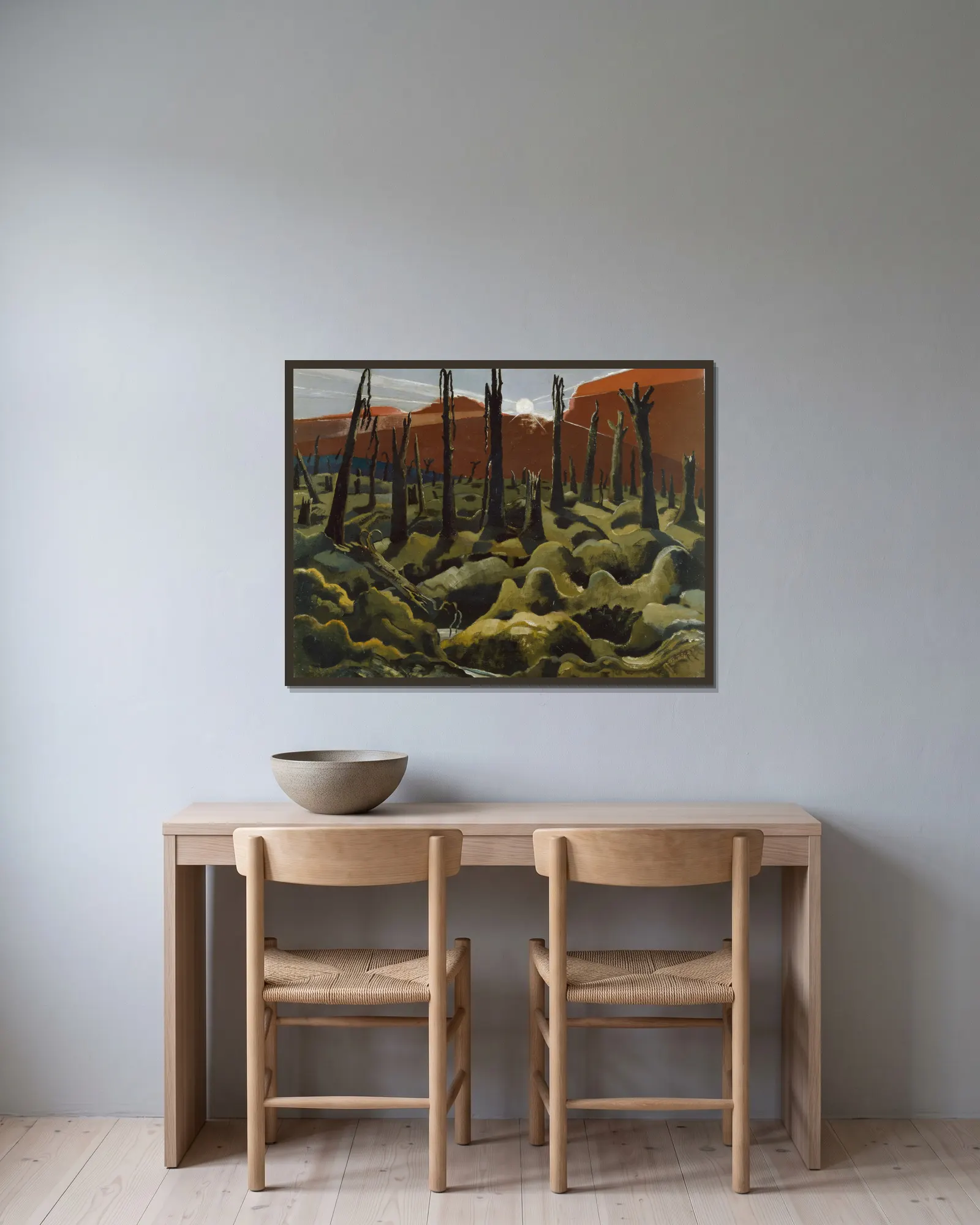 We are Making a New World av Paul Nash inramad på en vägg