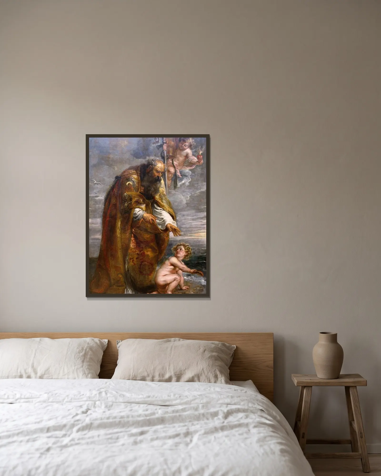 Saint Augustine av Peter Paul Rubens inramad på en vägg