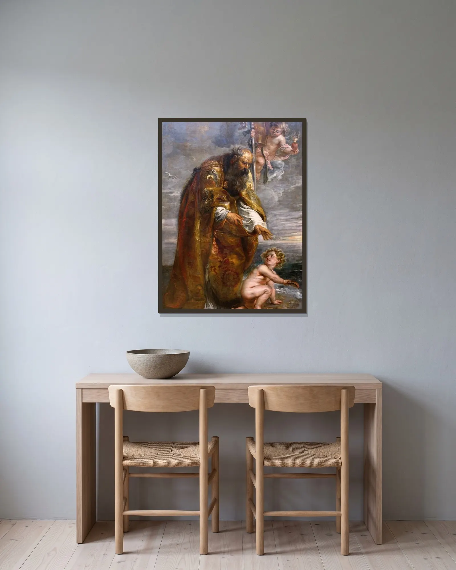 Saint Augustine av Peter Paul Rubens inramad på en vägg