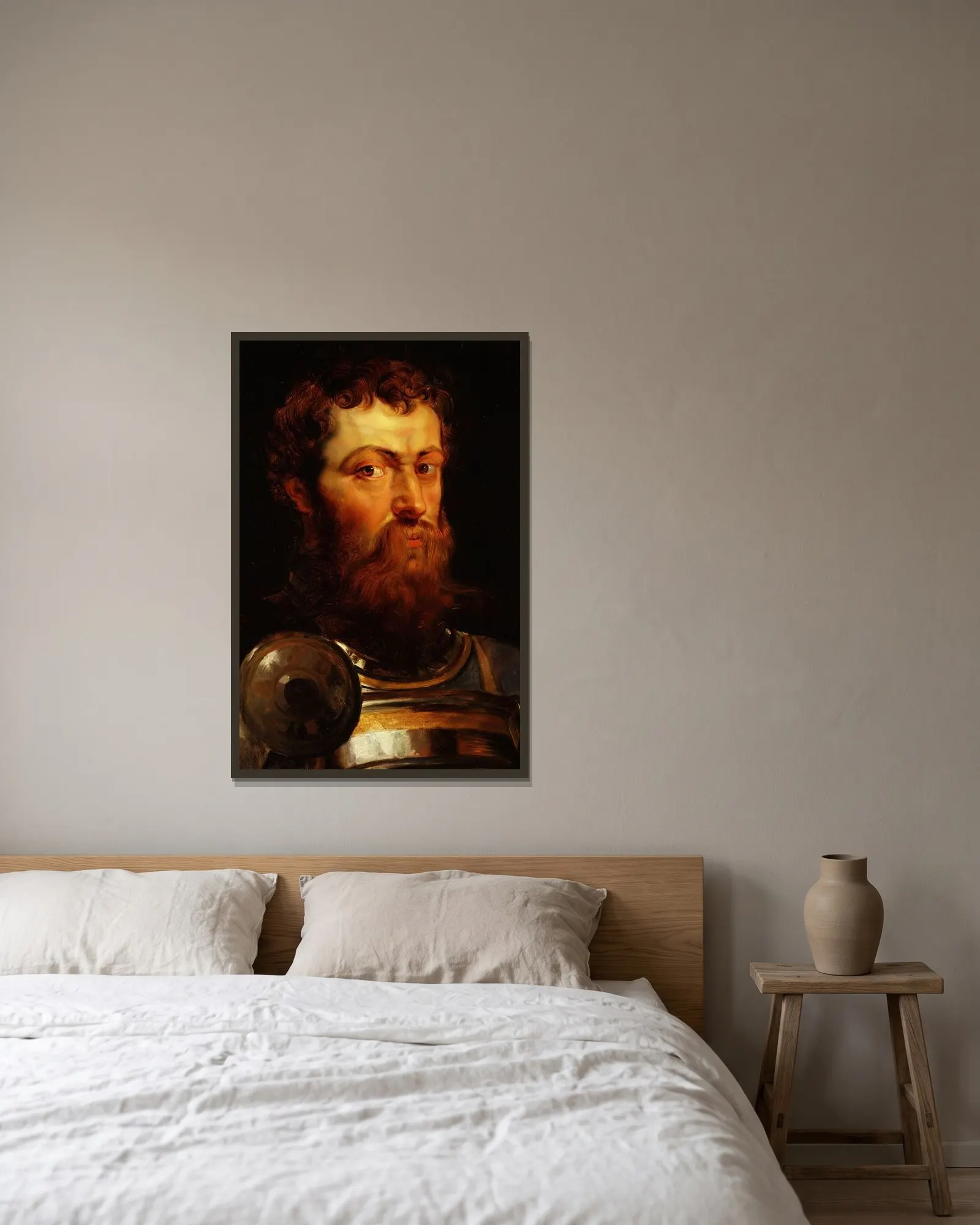 Warrior av Peter Paul Rubens inramad på en vägg